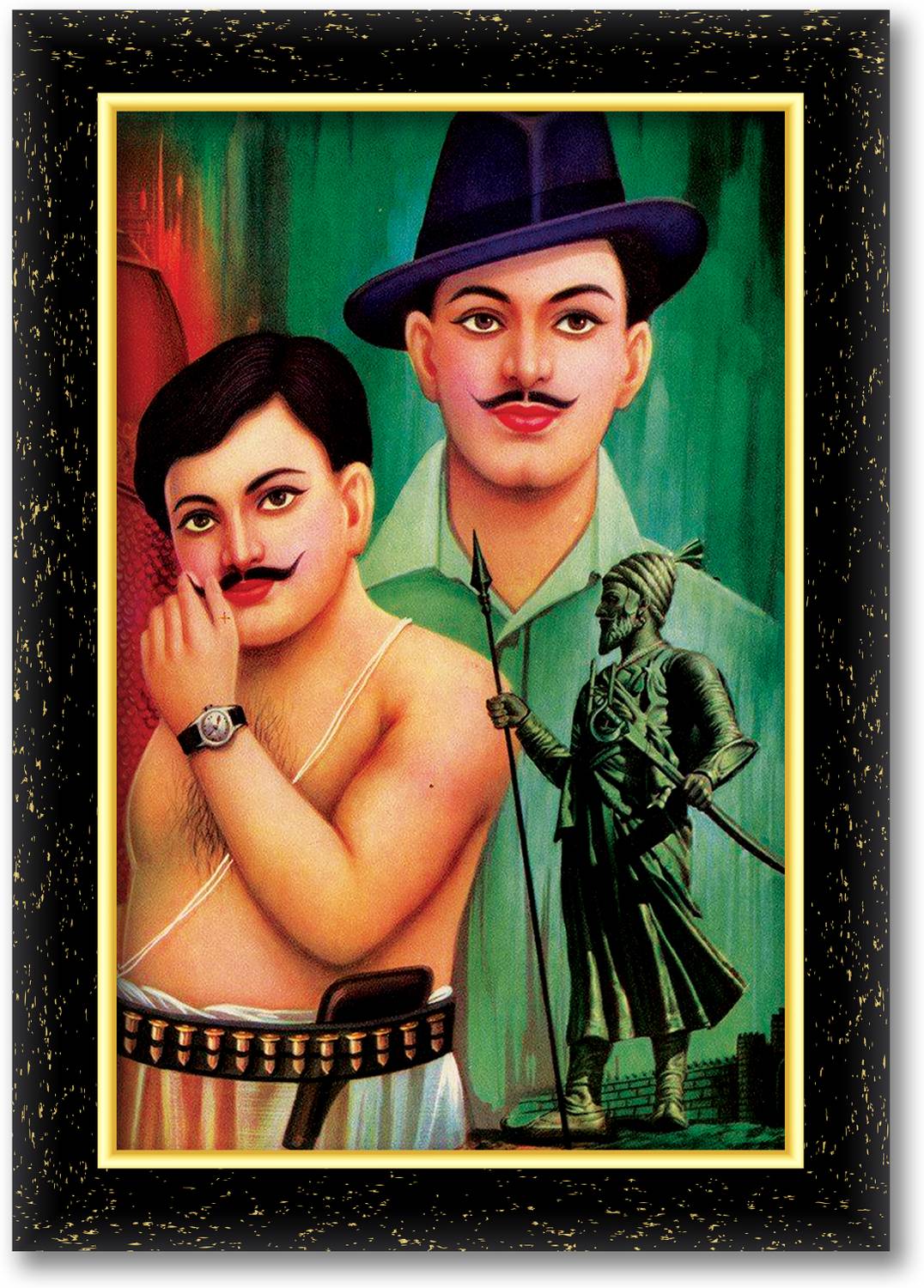 ARAAKA CHANDRA SEKHAR AZAD photo frame (Wood Base and Front