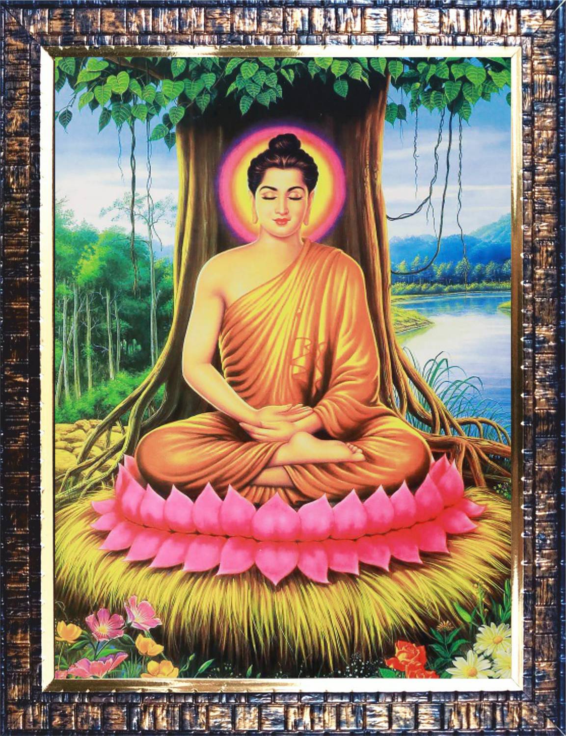 Darsh Craft Lord Buddha Photo Frame PB669 Acrylic 12 inch x 9 inch