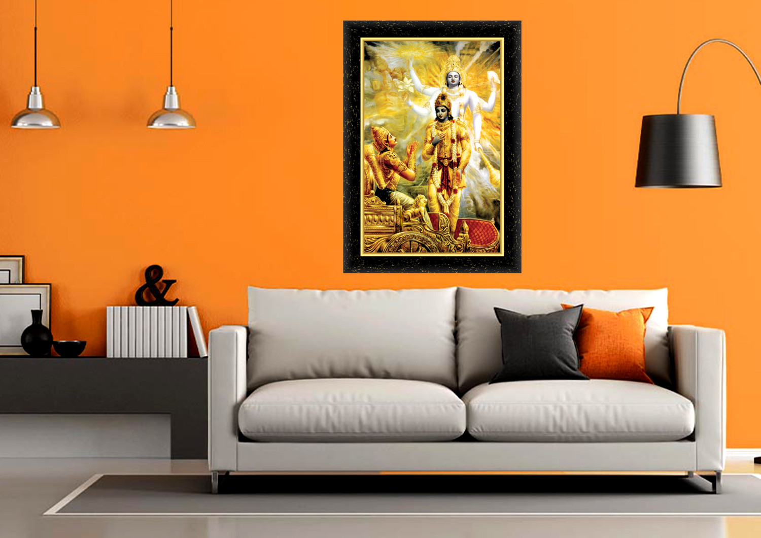 Image of ARAAKA VIRAT SWAROOP OF SHREE KRISHNA MAHABHARAT, (Wood Base and Front Laminated) Acrylic 18 inch x 12 inch Painting