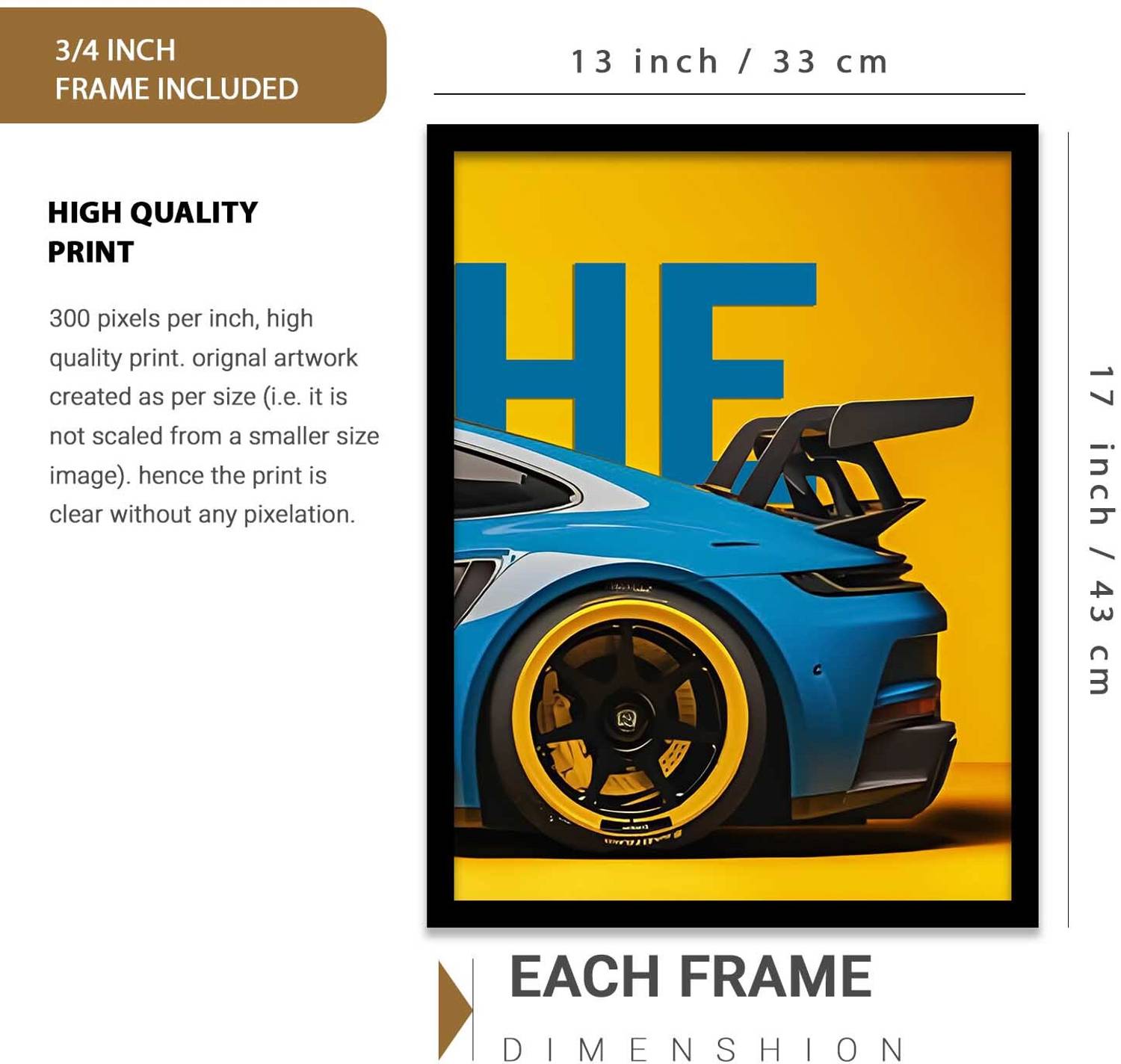 Hothouse Porsche Car Framed Poster 17x13 - Image 2
