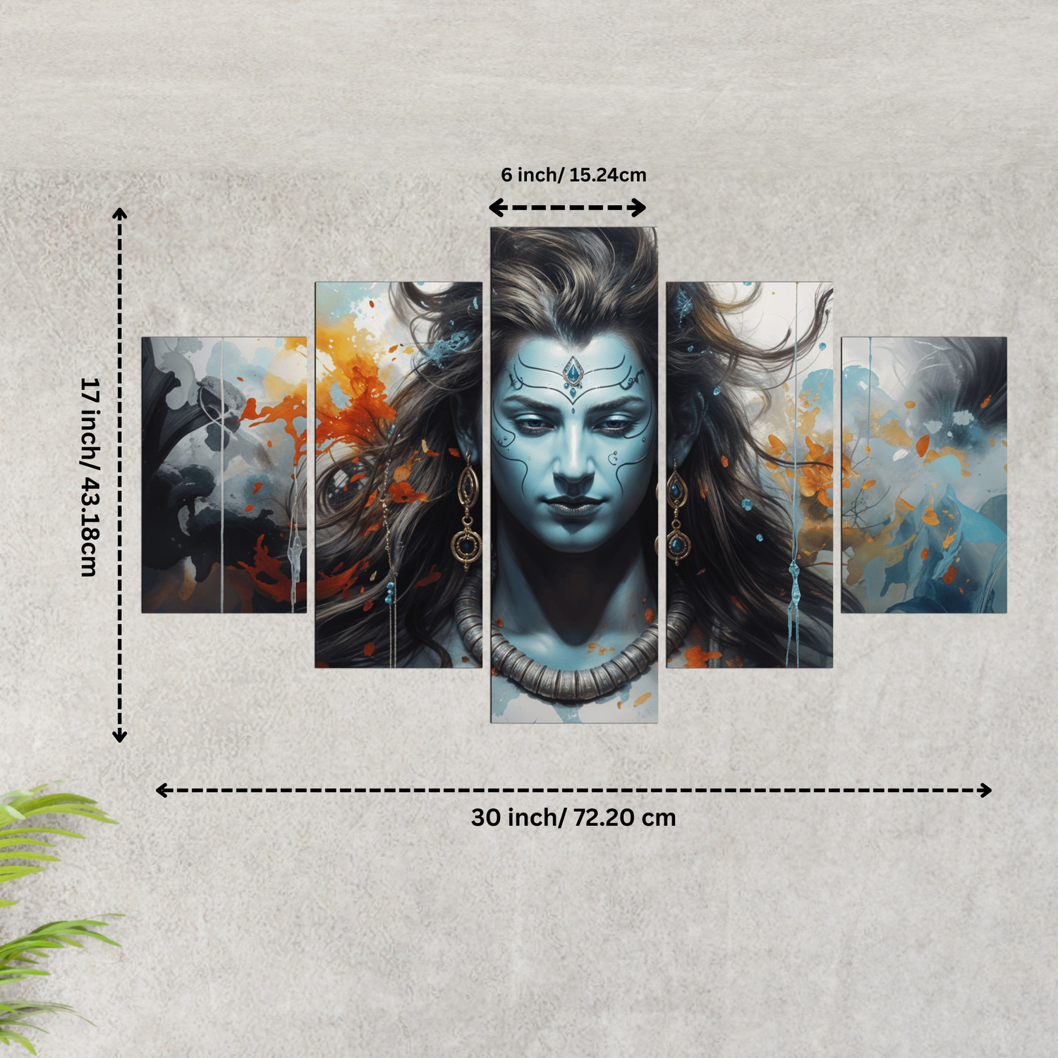 Image of KARNIART Premium Lord Shiva Paintings for Wall Decoration, Living Room, bedroom Digital Reprint 17 inch x 30 inch Painting