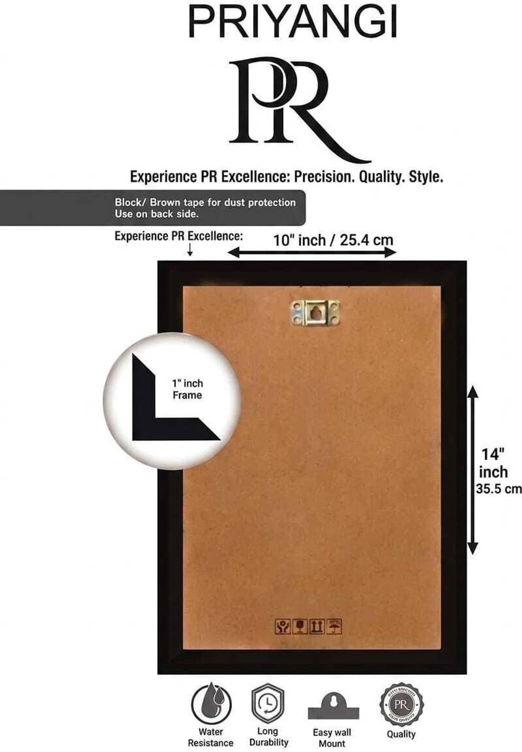 PRIYANGI Wood Wall Photo Frame Black - Image 2