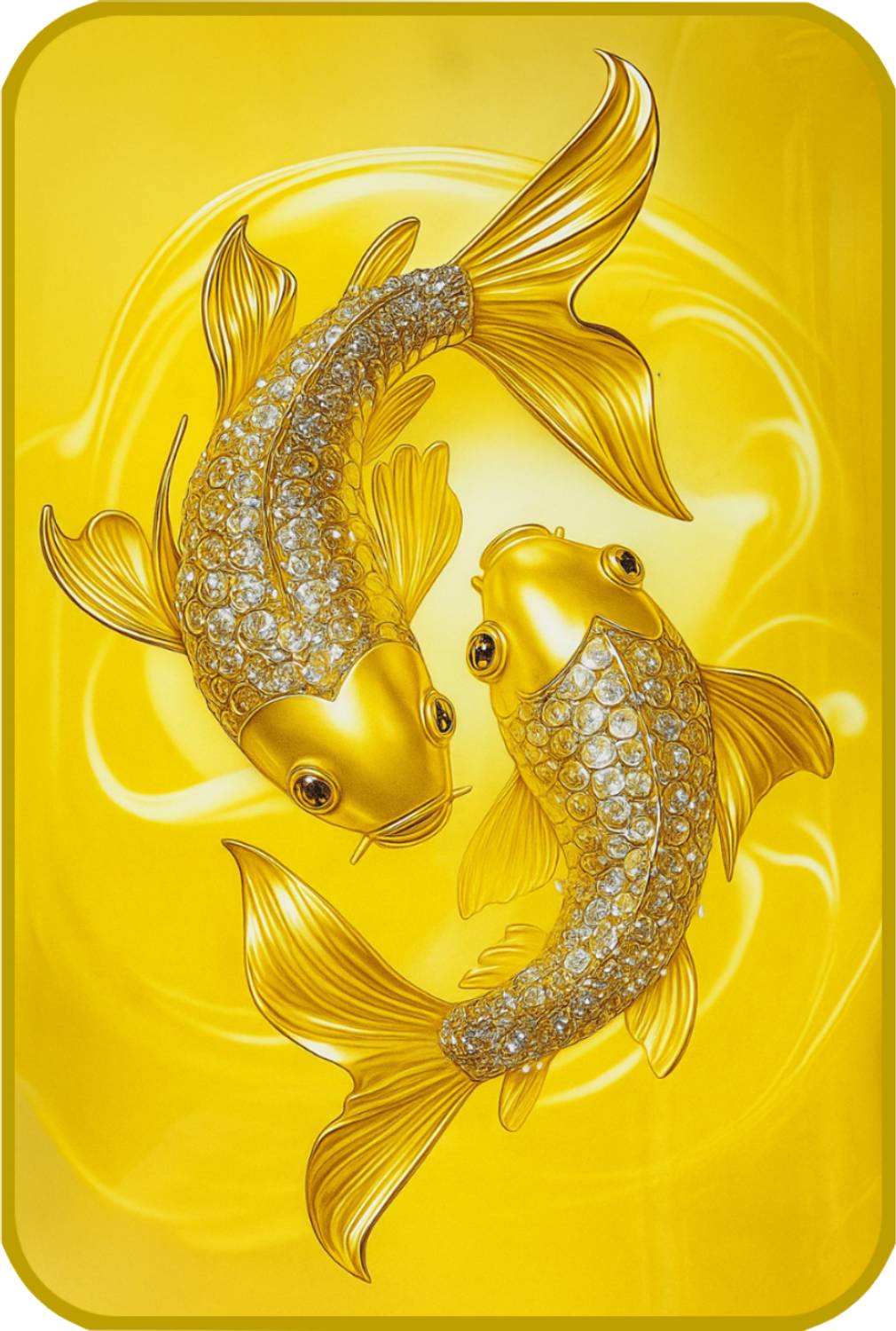 bareth brothers Golden Koi Bliss – Resin Wall Frame (9x12) Digital Reprint 12 inch x 9 inch Painting