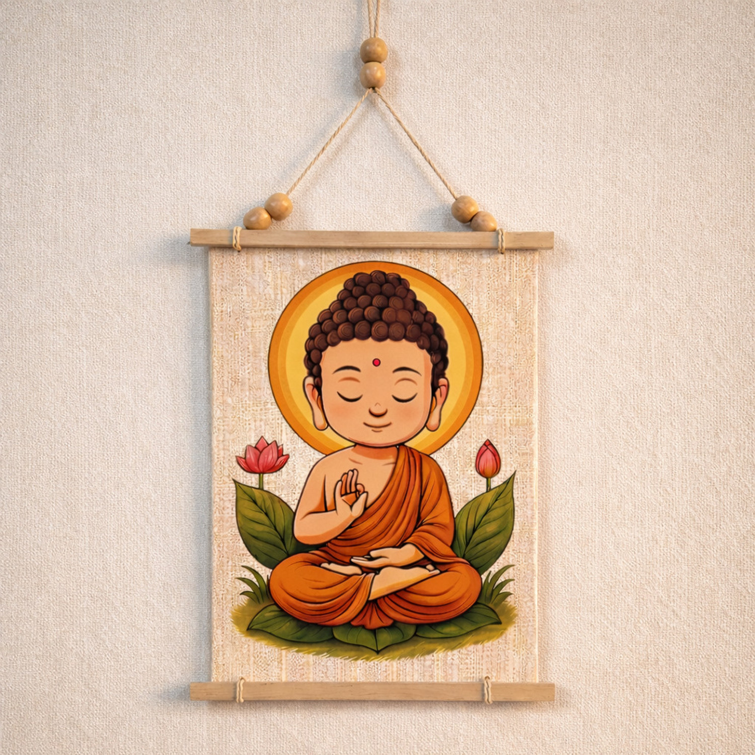 Image of MK TRADE Buddha wall decor Digital Reprint 16.5 inch x 8.26 inch Painting