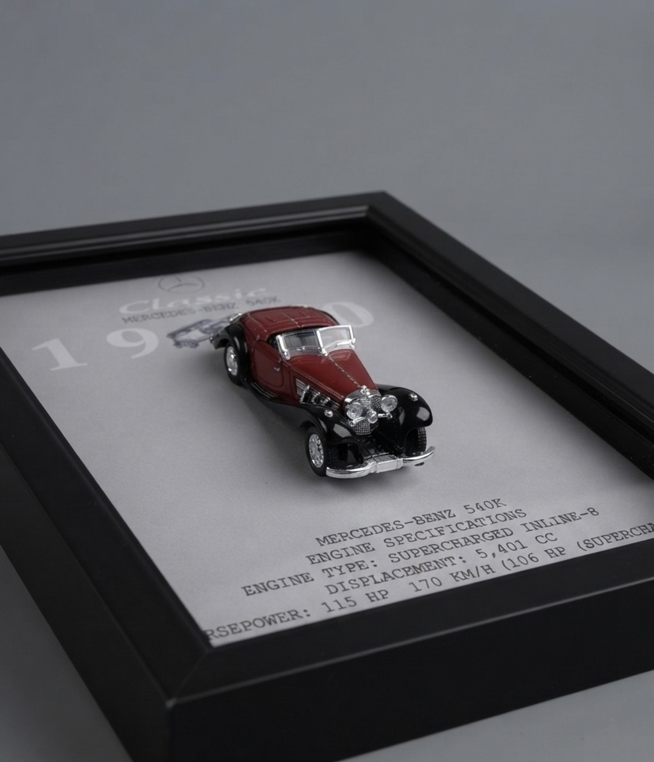 Image of SCARLEX VENTURES 3d classic vintage car frame 1:32 scale ( car included ) 3D Painting 14 inch x 13 inch Painting