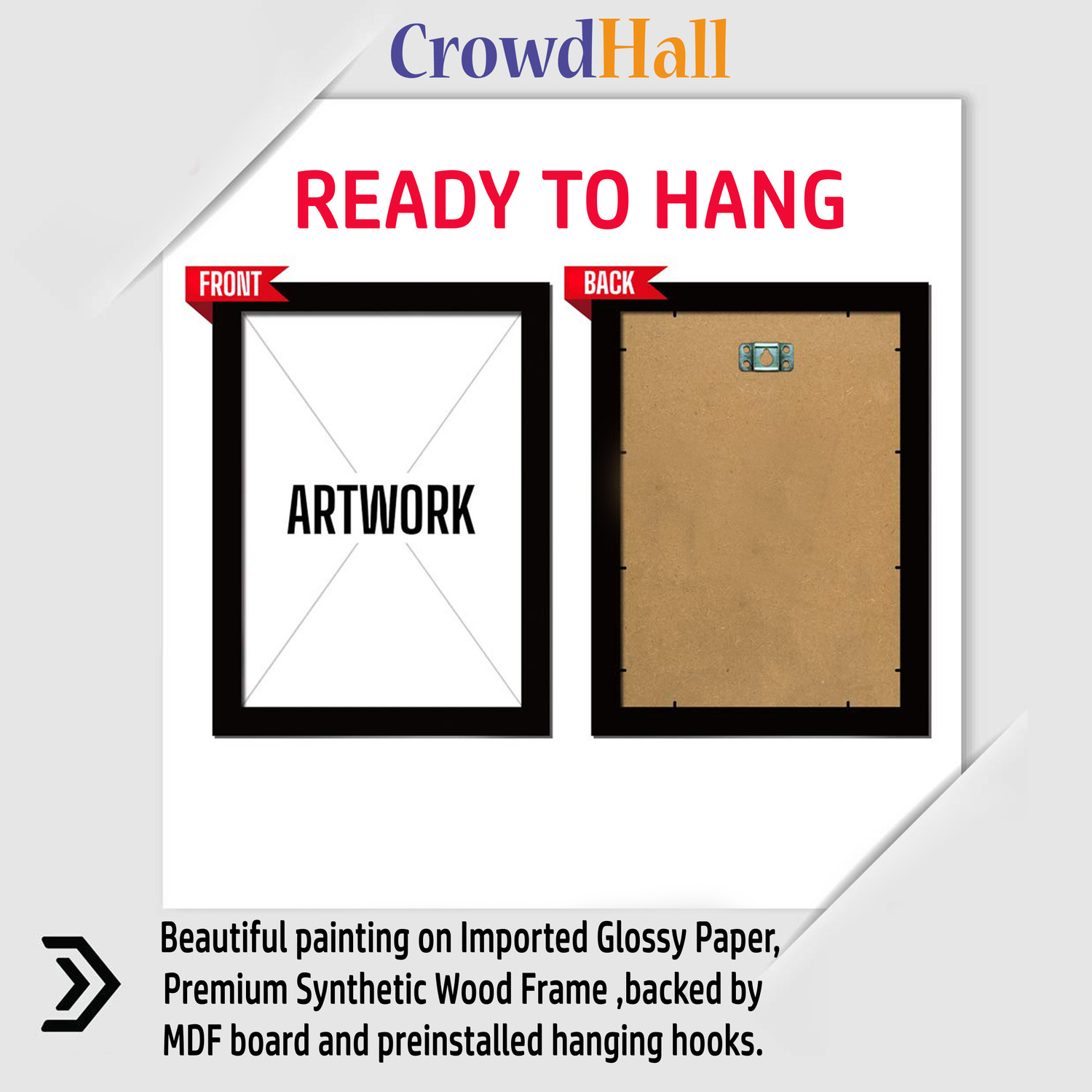 Image of CrowdHall Wood Wall Photo Frame
