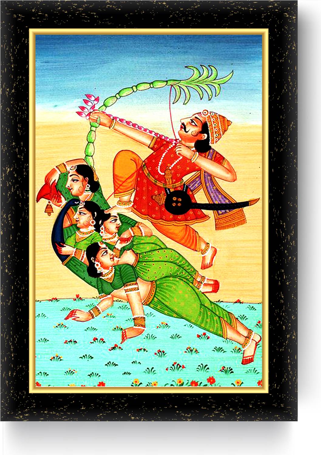 ARAAKA KAMADEVA photo frame (Wood Base and Front Laminated) Acrylic 7 inch x 5 inch Painting