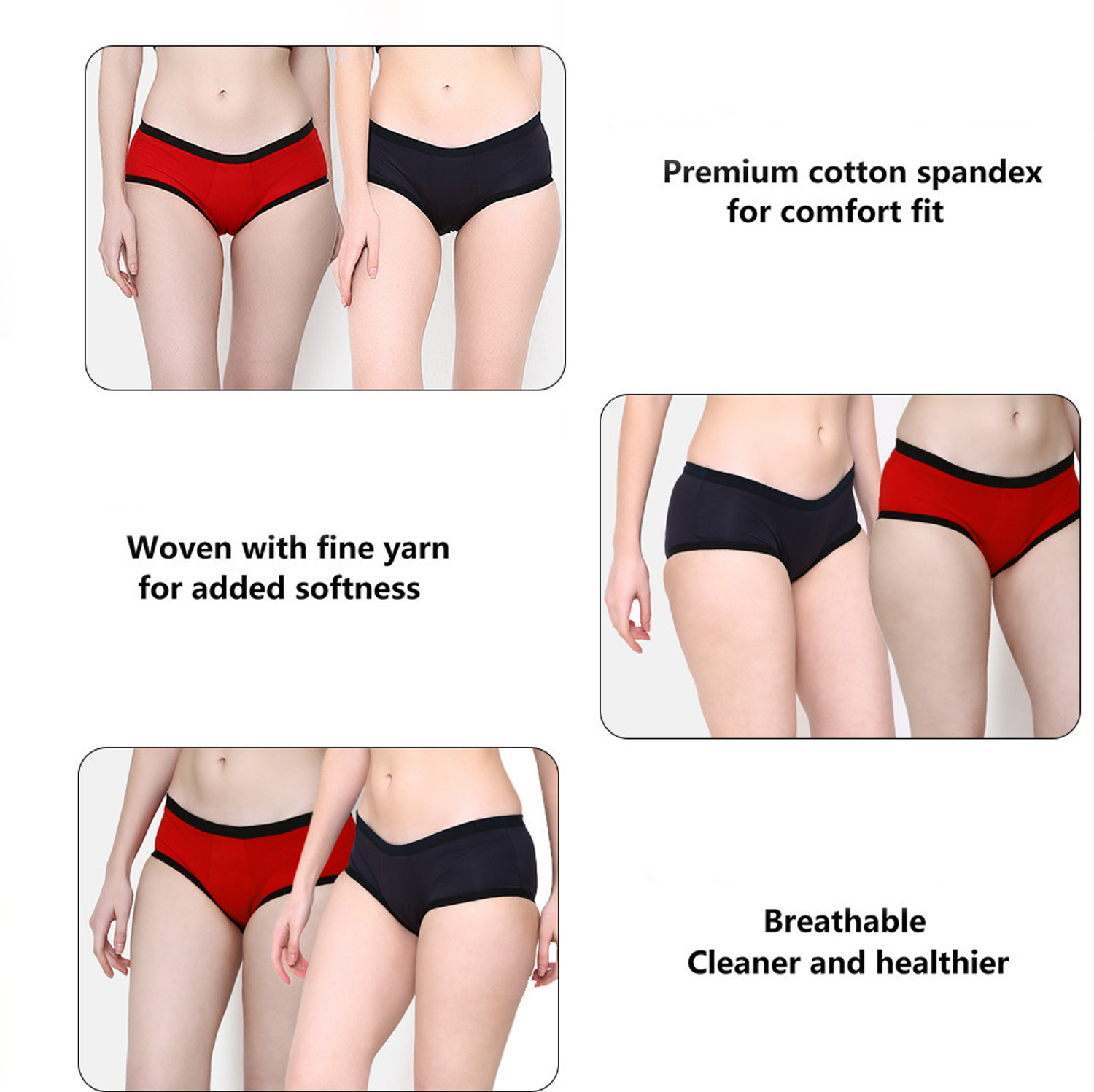 Image of CareDone Women Maternity Black, Red Panty