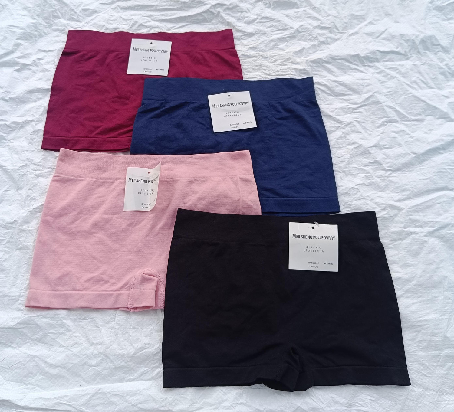 Image of QUBINE Pack of 4 Women Boy Short Multicolor Panty