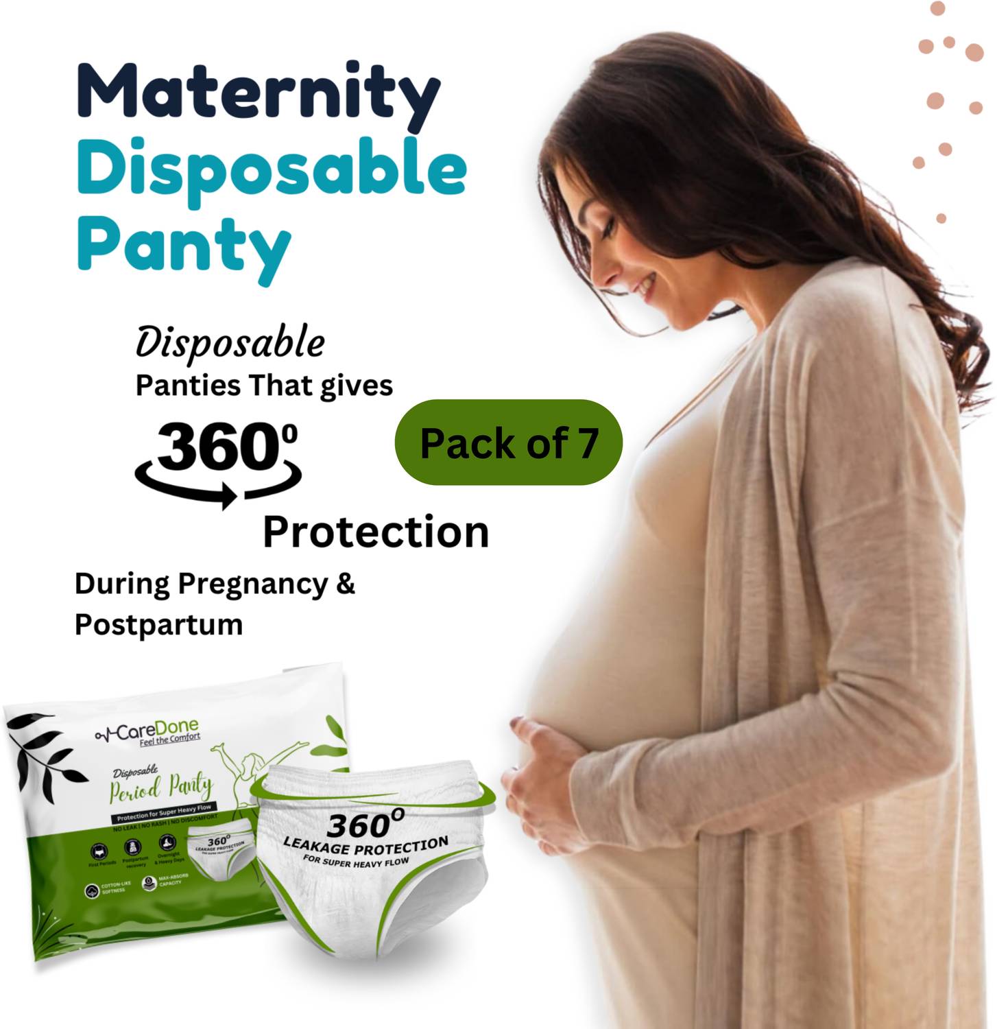 CareDone Women Disposable White Panty