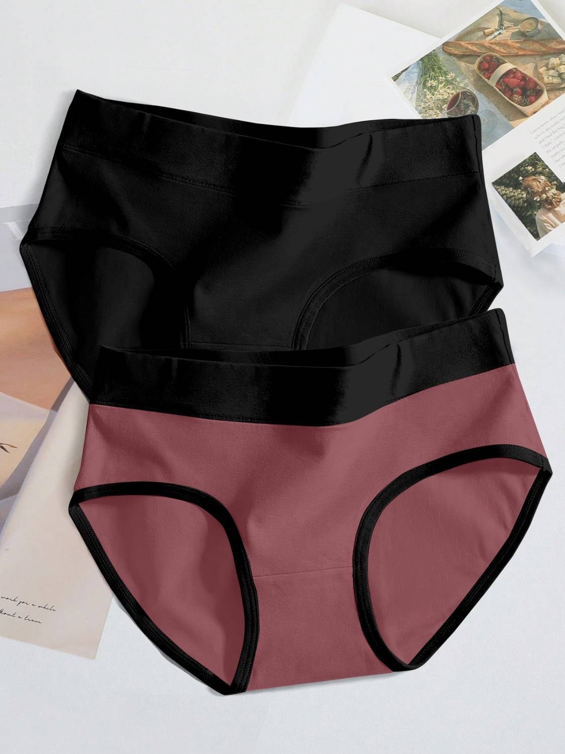 BRANKLY Women Hipster Black, Maroon Panty