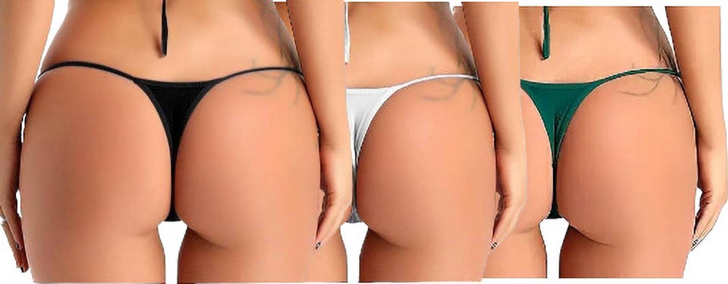 sprintx Women Thong Panty Black, White, Green Pack of 3 - Image 2