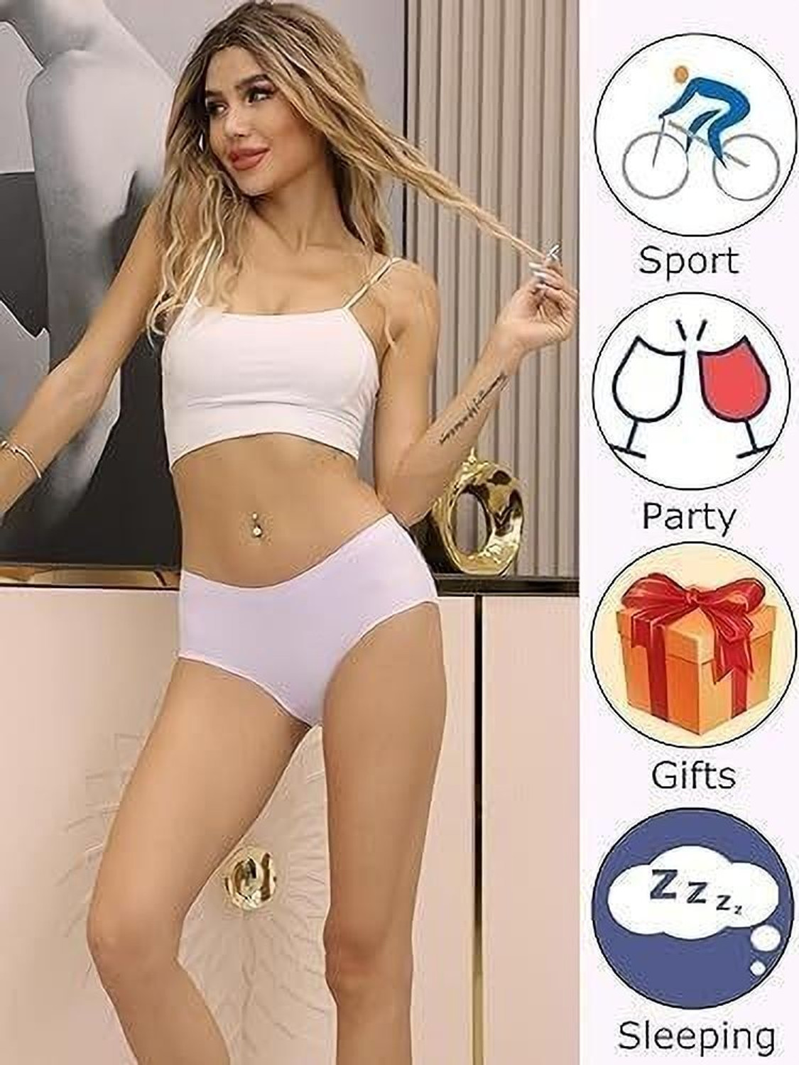 Image of Mpdenterprise Women Boy Short Multicolor Panty