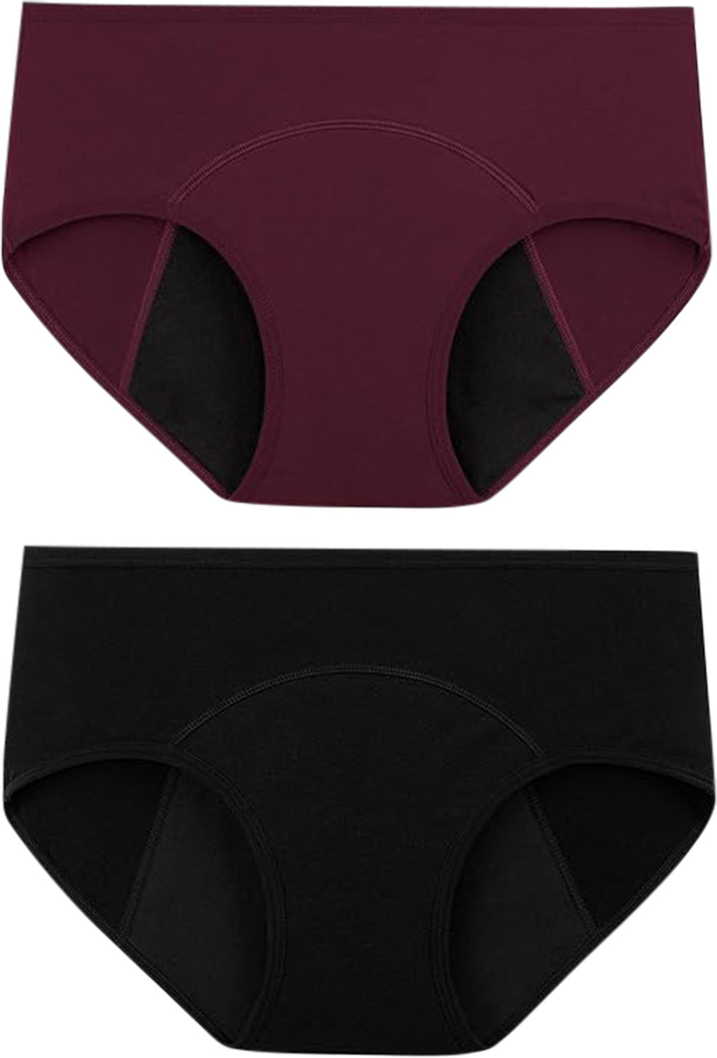 Diving deep Women Periods Maroon, Black Panty