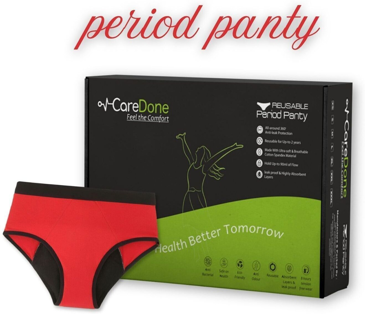 Image of CareDone Women Periods Red Panty