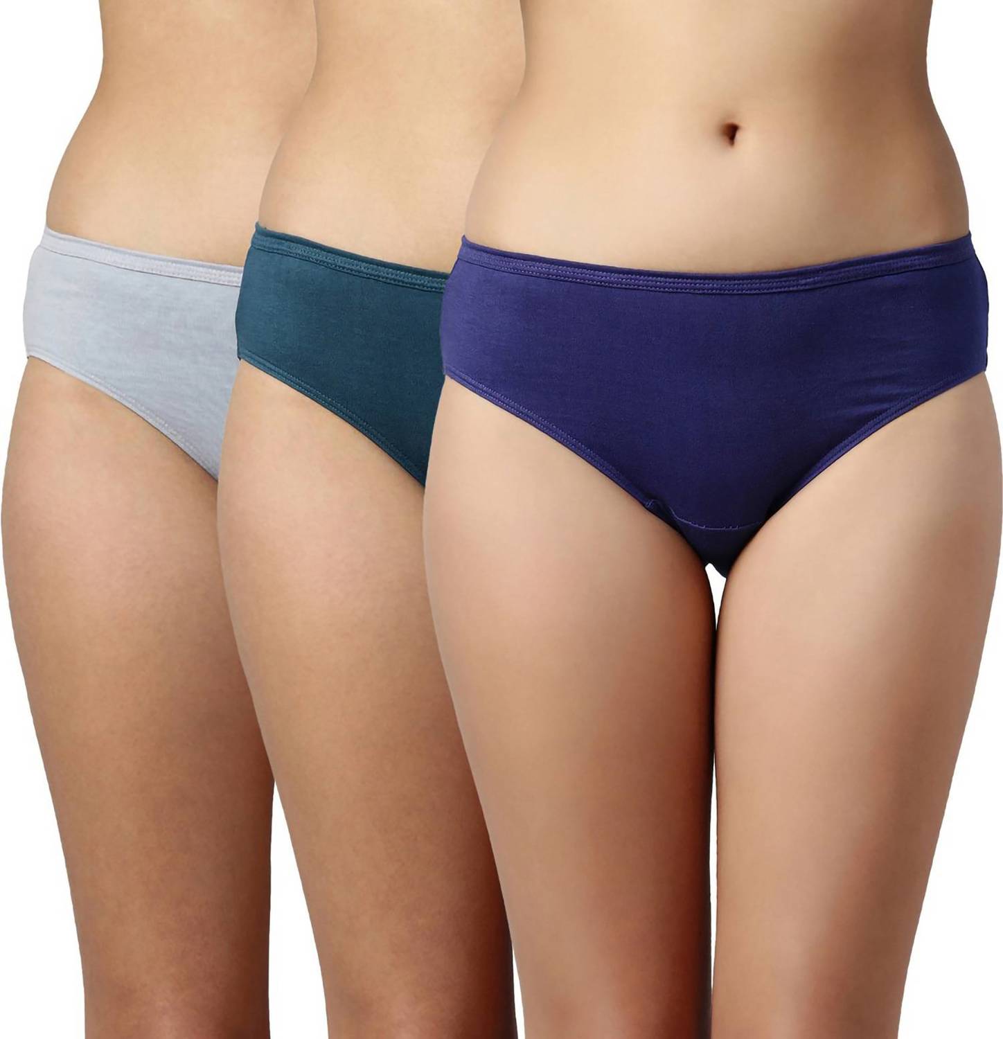 Beach Curve Women Hipster Grey, Green, Blue Panty