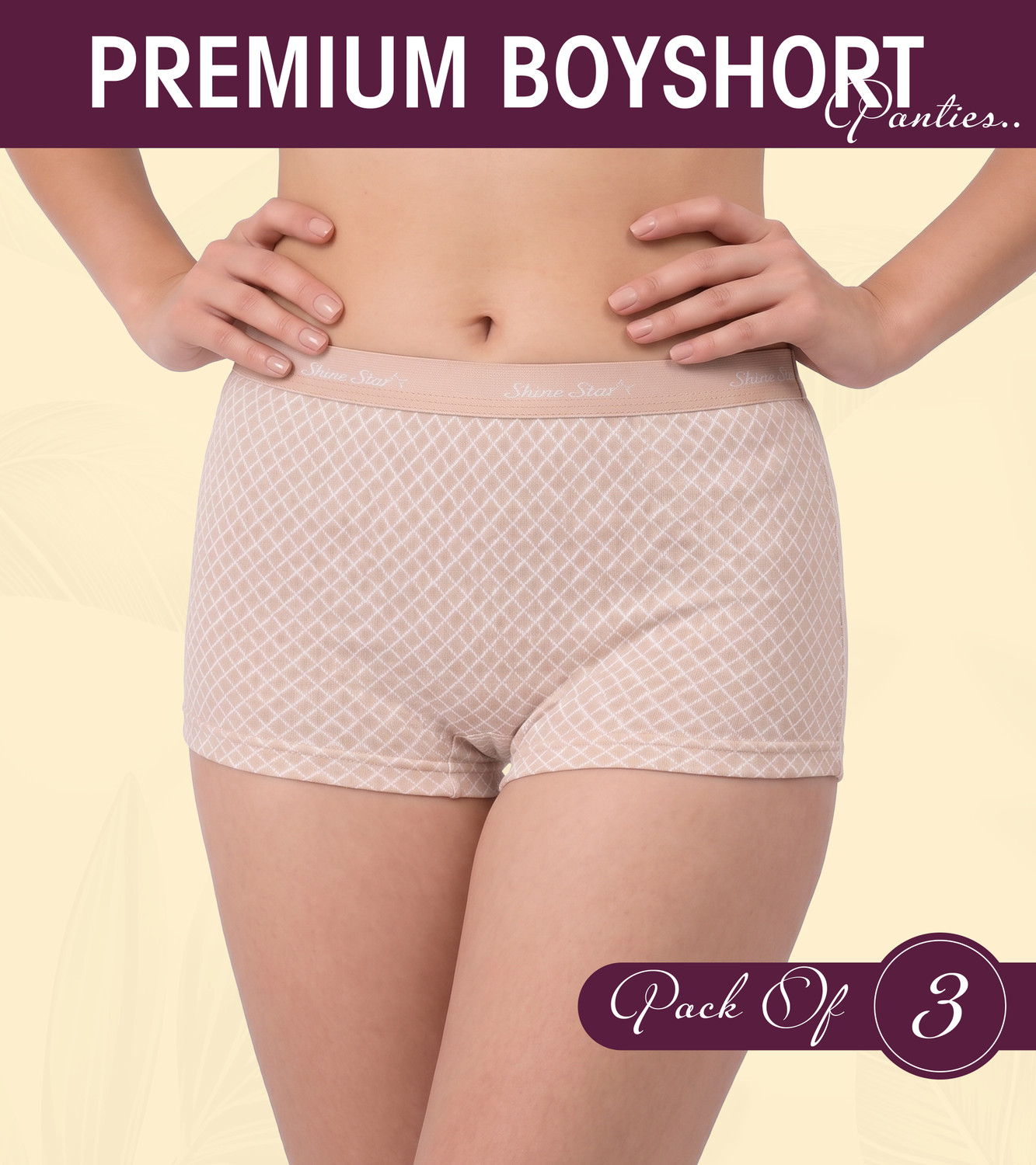 Image of SHINE STAR Women Boy Short Multicolor Panty