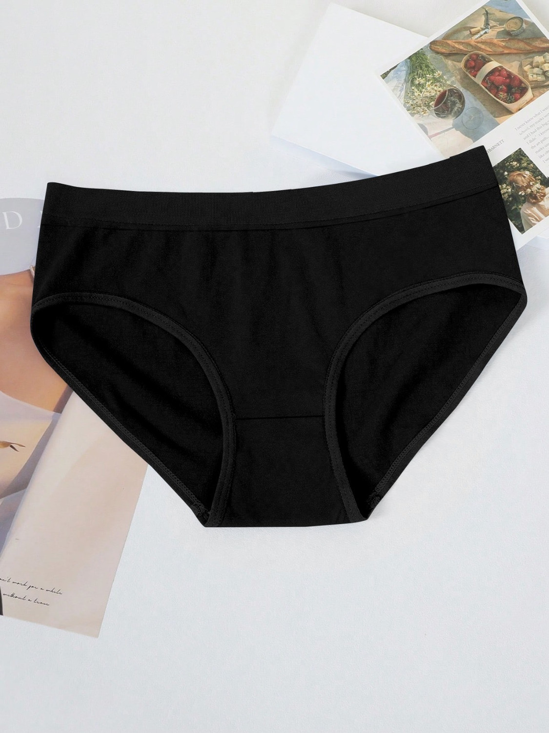 Image of ISHUVILLA Women Hipster Black, Light Green Panty