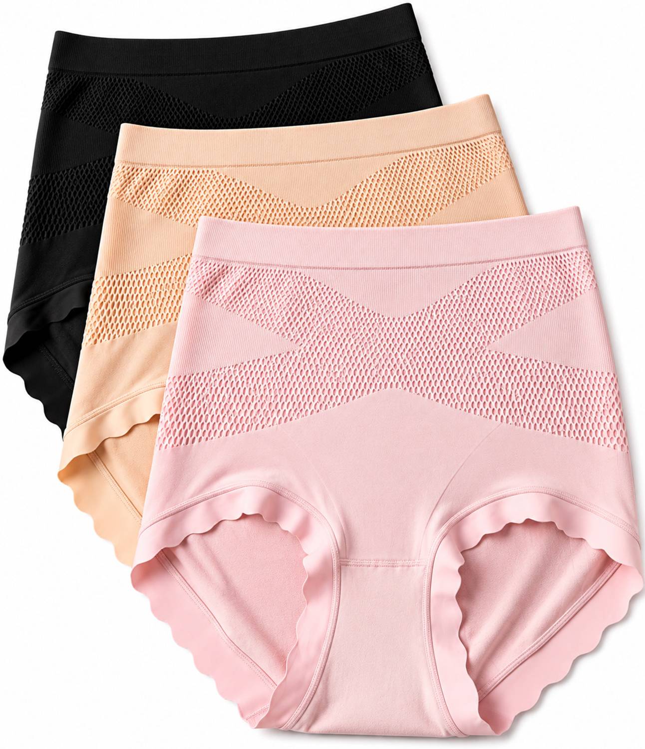 AADESH HUB Tummy Tucker Control High Waist Seamless Shapewear Women Hipster Beige, Black, Pink Panty