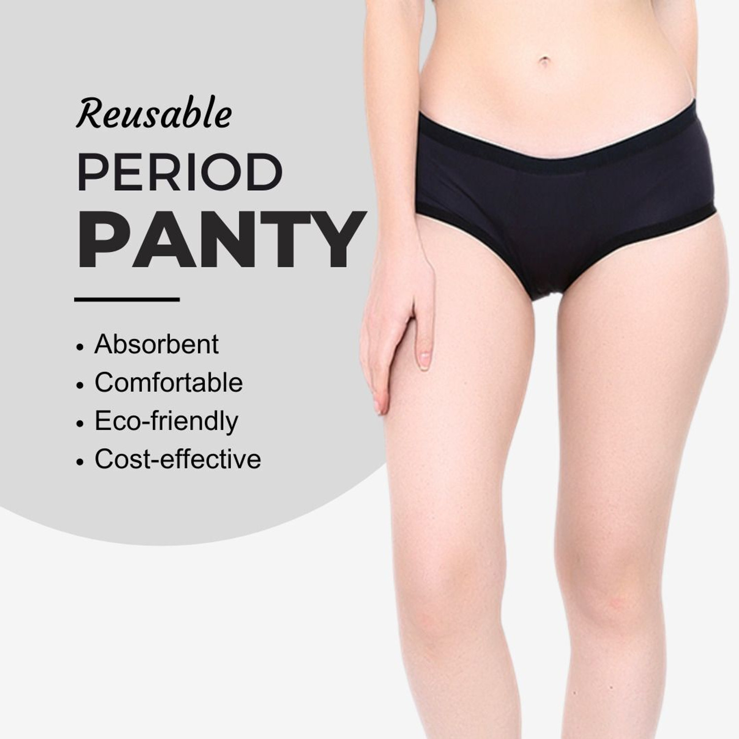 Image of CareDone Women Periods Black Panty