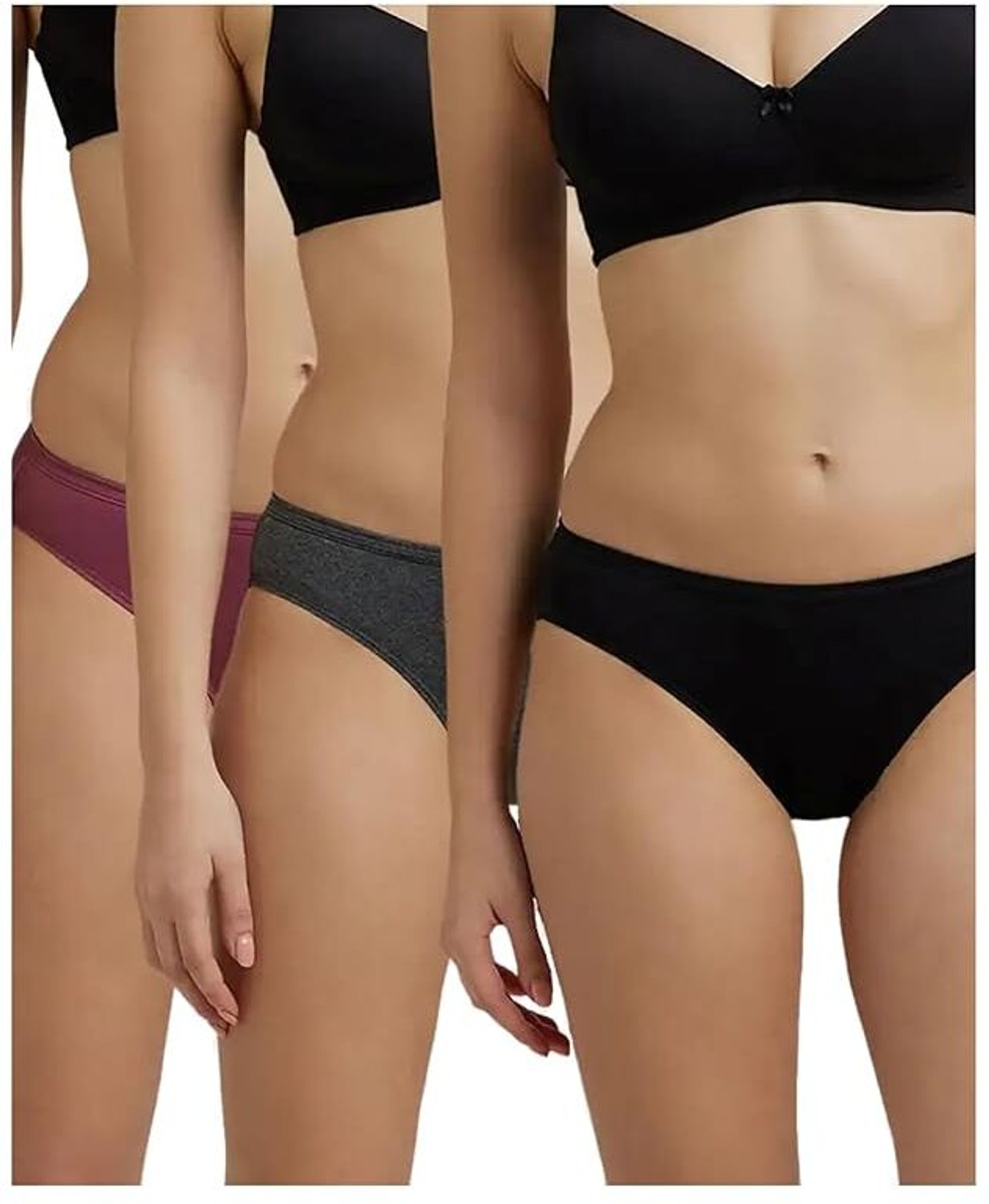 Image of JOCKEY Women Bikini Black, Grey, Maroon Panty
