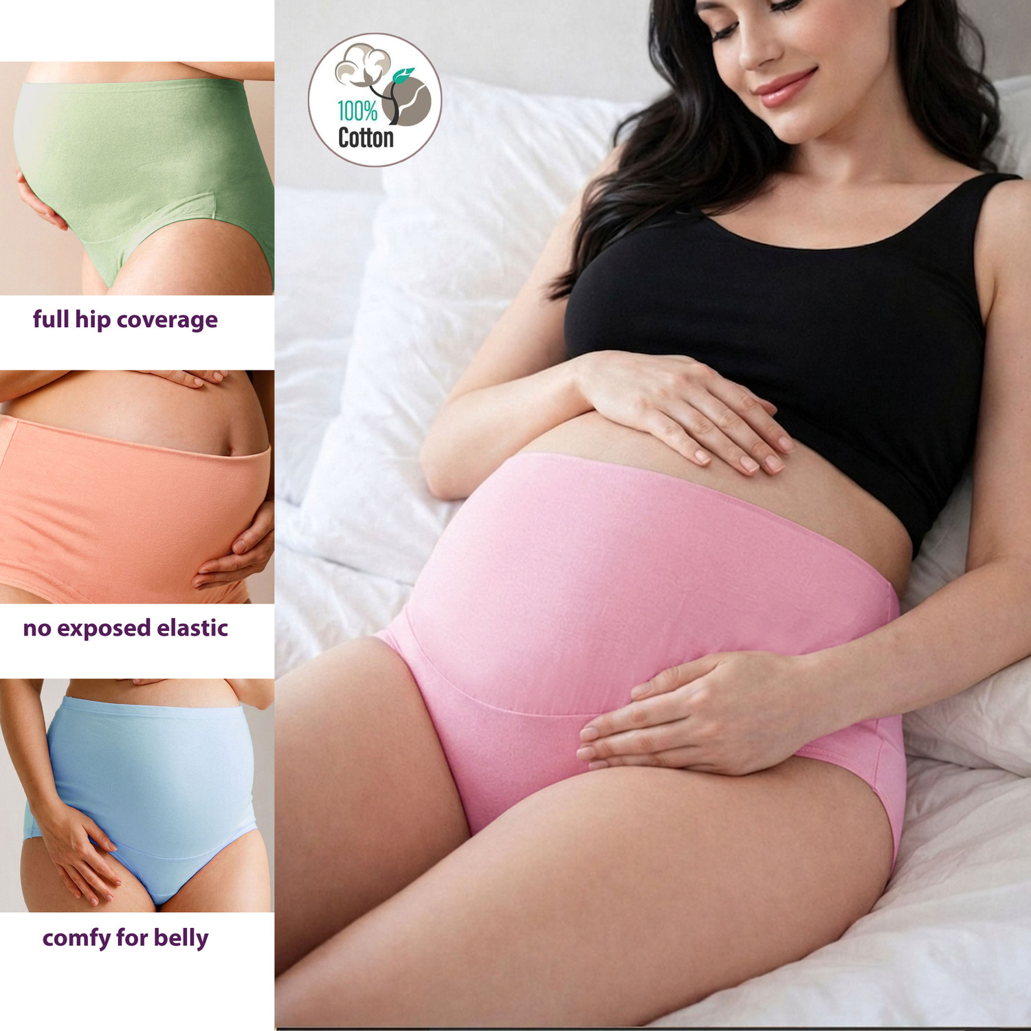 Image of VAISHMA Women Maternity Yellow Panty