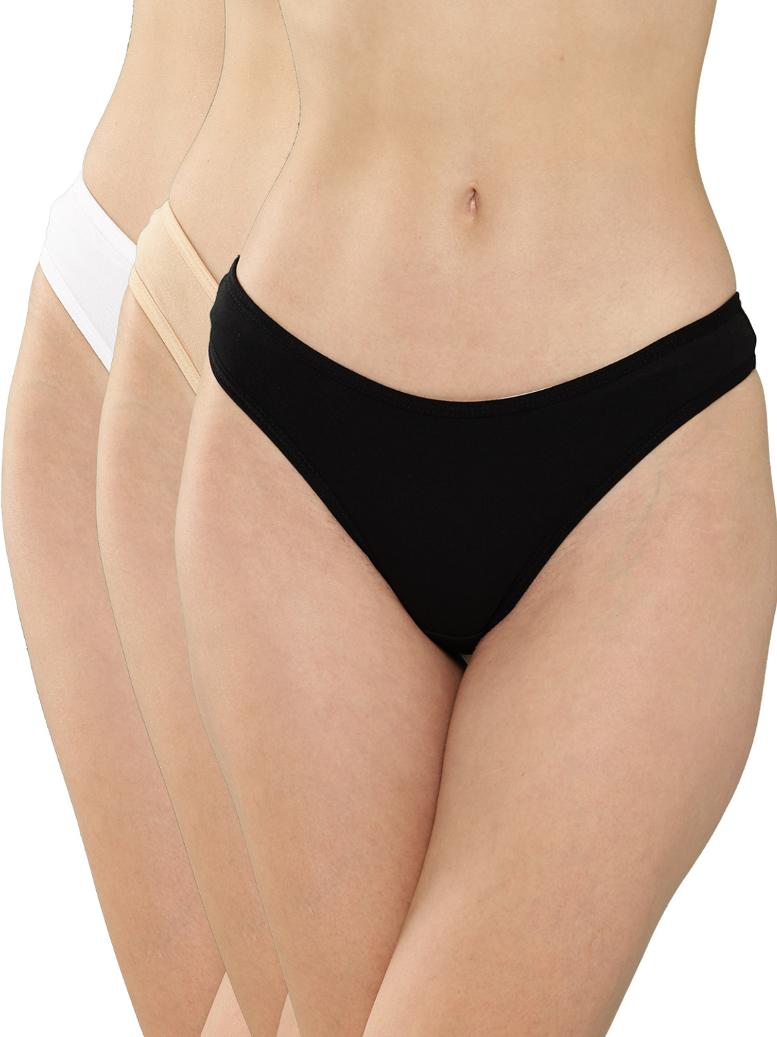 Image of LEADING LADY Panty Women Thong White, Beige, Black Panty