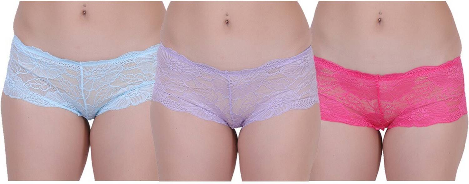 AMOUR SECRET Pack of 3 Women Boy Short Multicolor Panty