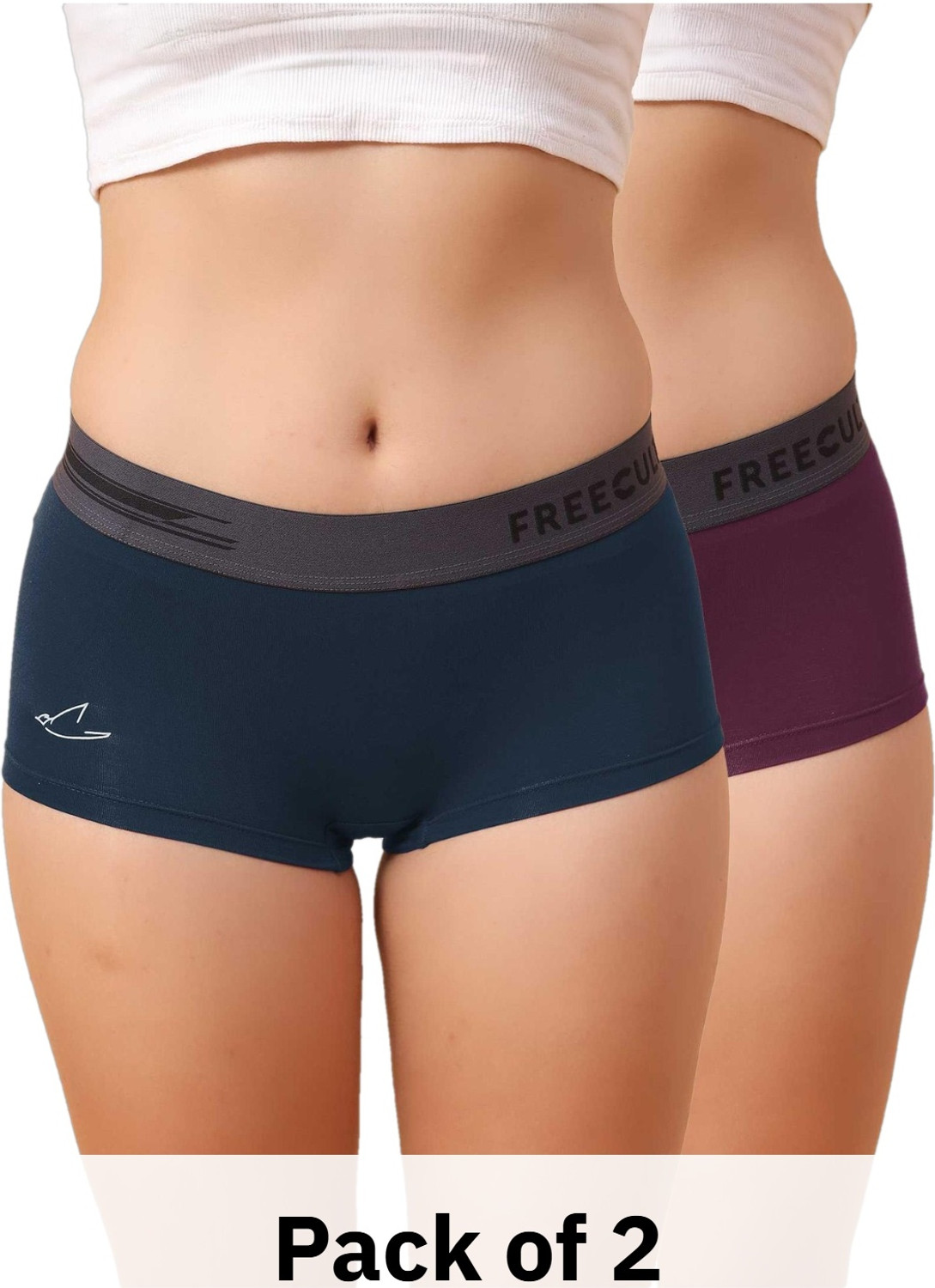 Image of FREECULTR Women Hipster Dark Blue, Maroon Panty