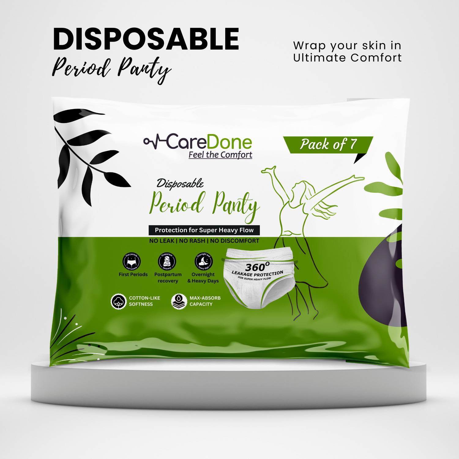 CareDone Women Disposable White Panty