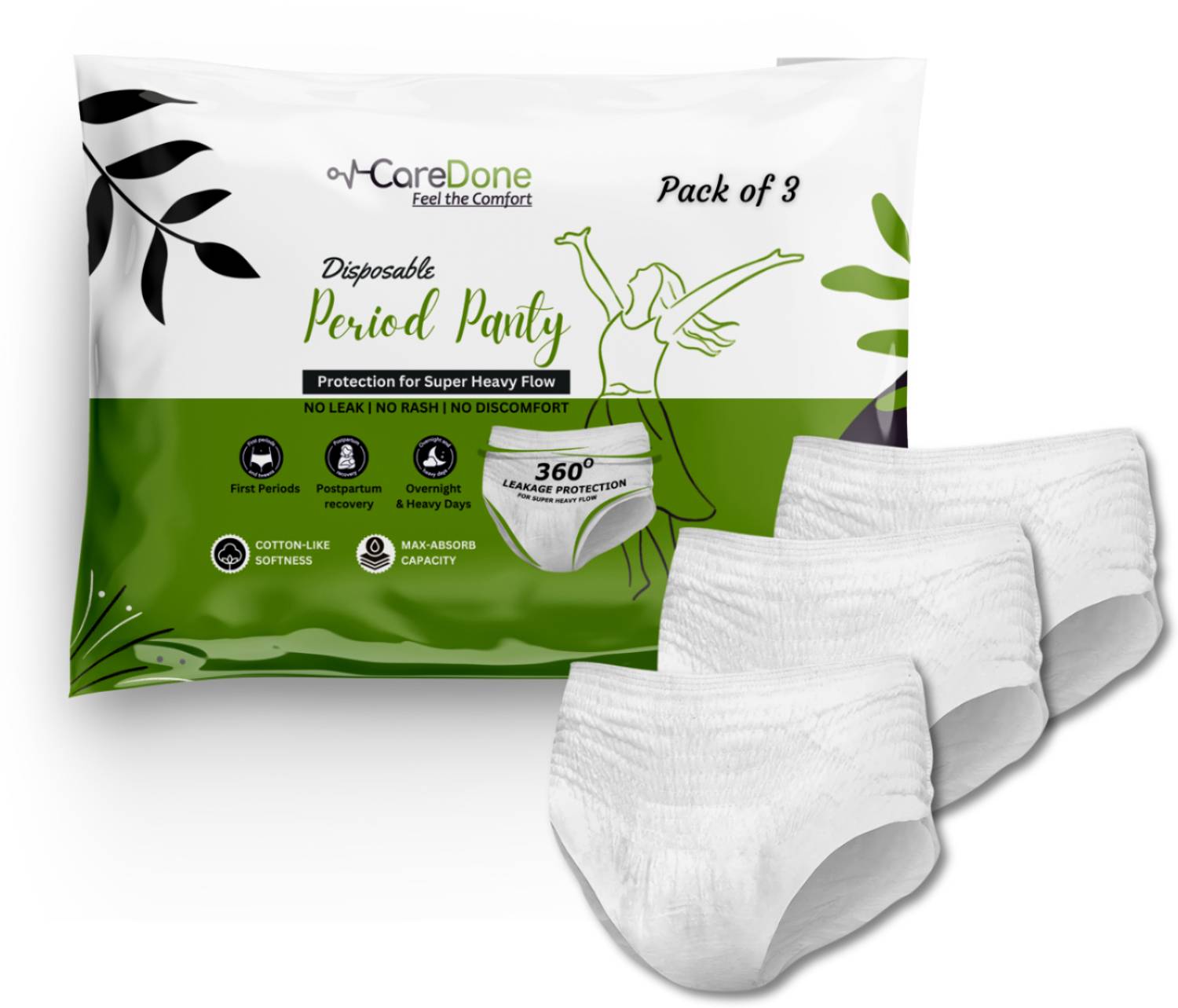 CareDone Women Disposable White Panty