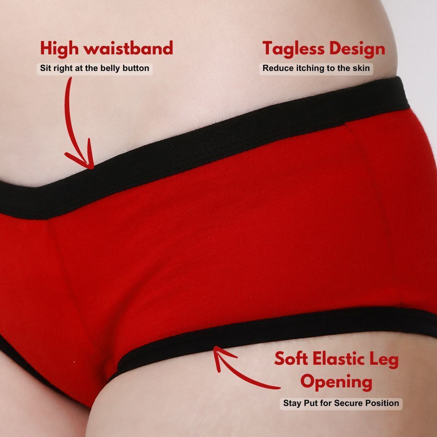 Image of CareDone Women Periods Red Panty