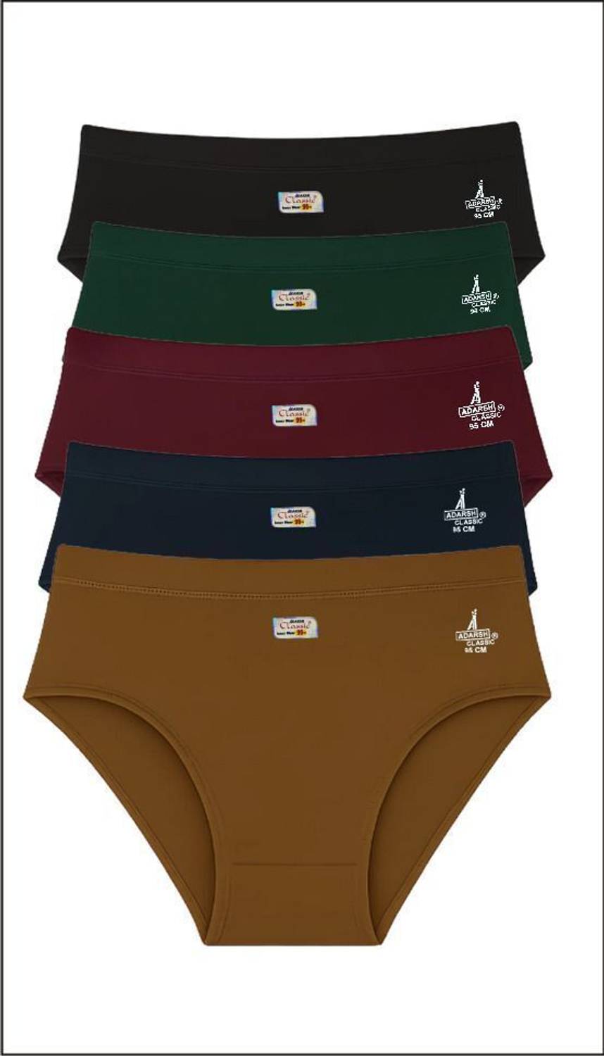 Adarsh Classic Women Hipster Maroon, Blue, Black, Dark Green, Brown Panty