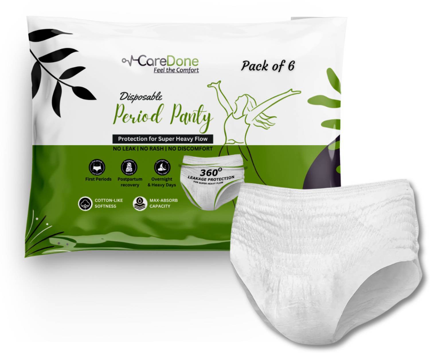 CareDone Women Disposable White Panty