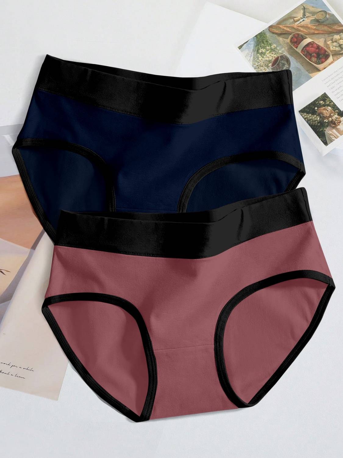 BRANKLY Women Hipster Blue, Maroon Panty