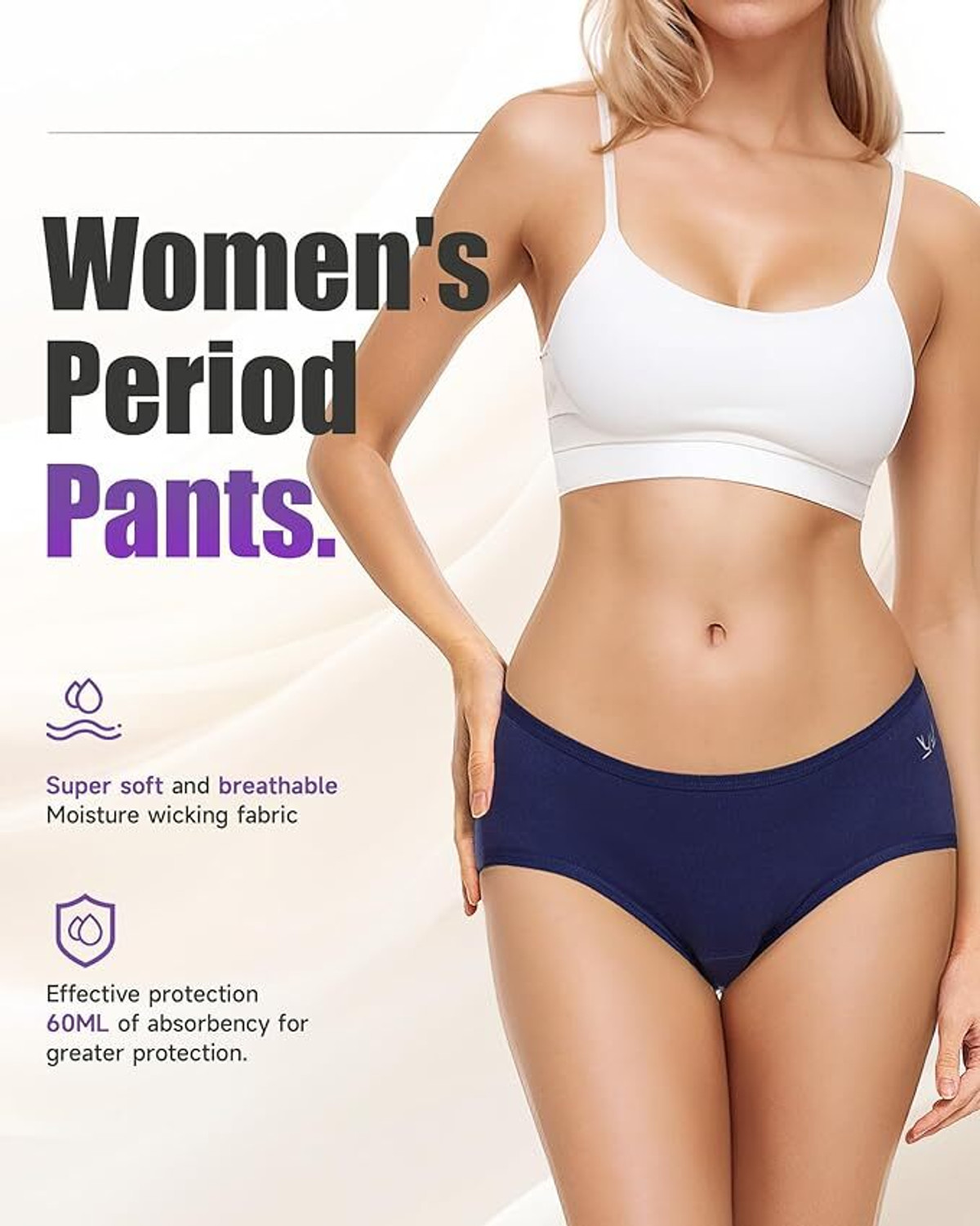 Image of Diving deep Women Periods Blue, Maroon Panty