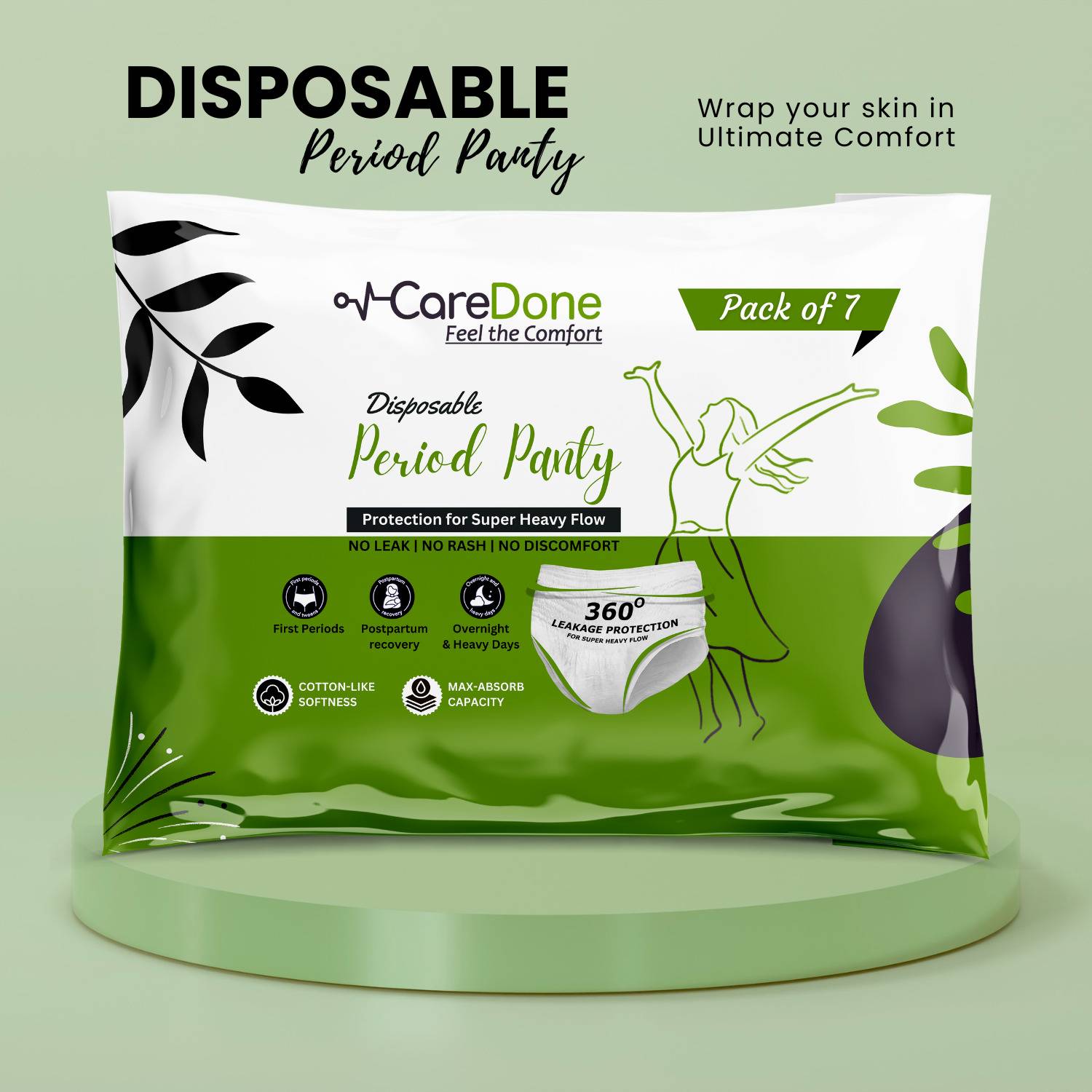 CareDone Women Disposable White Panty