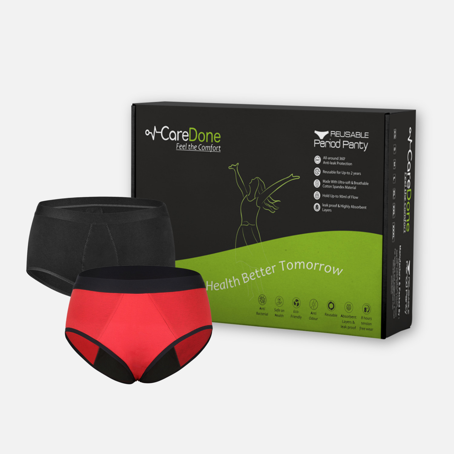 Image of CareDone Women Maternity Black, Red Panty