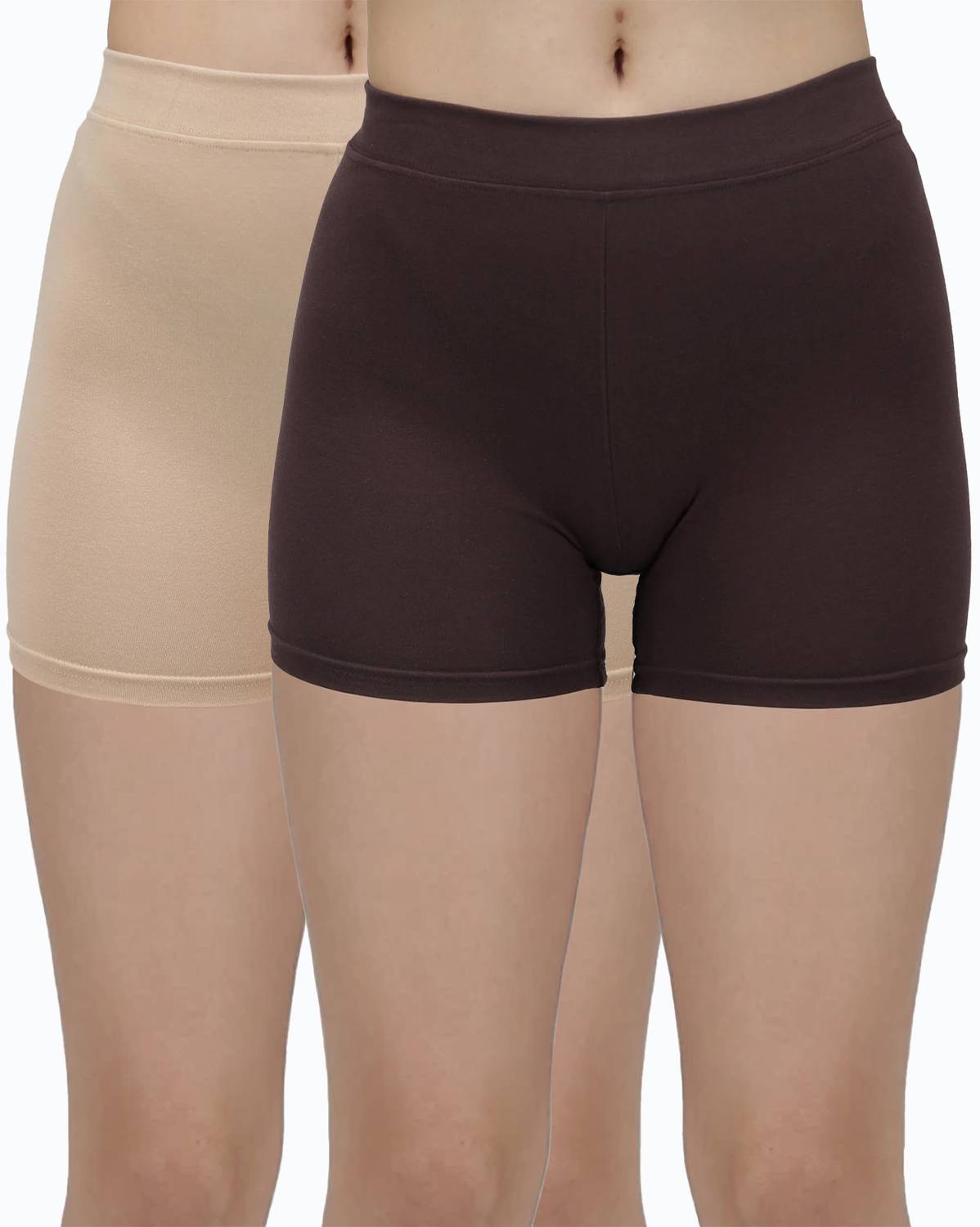 AMUL COMFY Women Boy Short Brown, Beige Panty