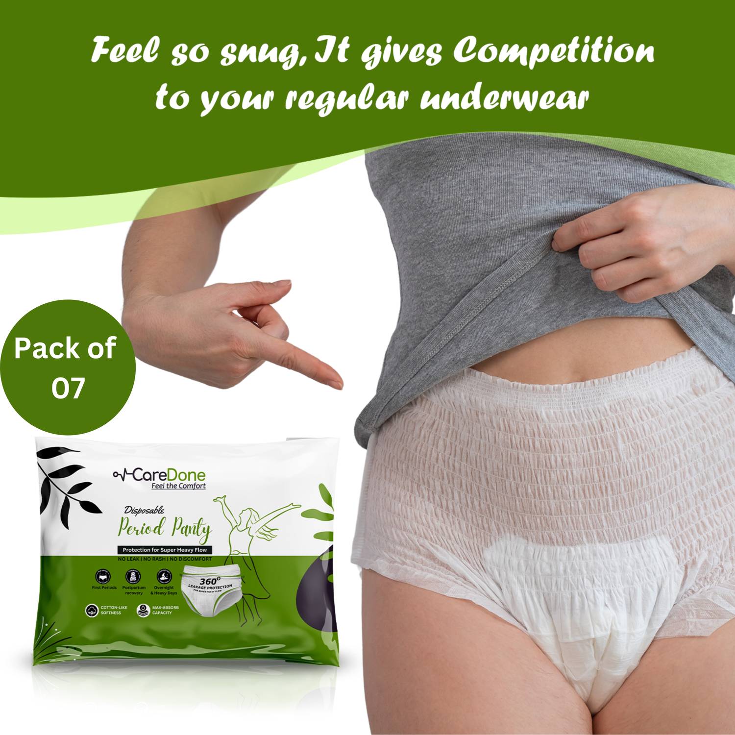 CareDone Women Disposable White Panty