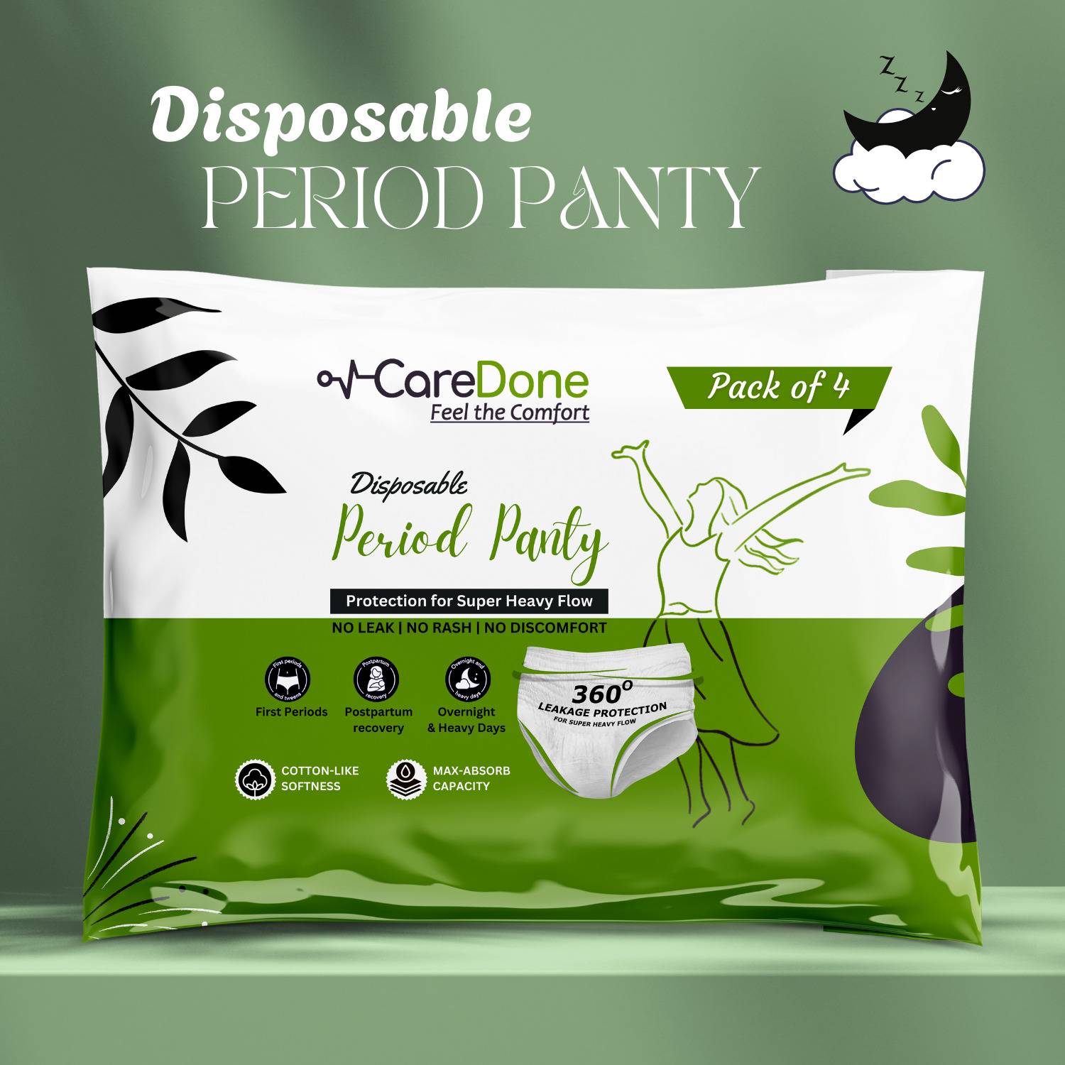 CareDone Women Disposable White Panty