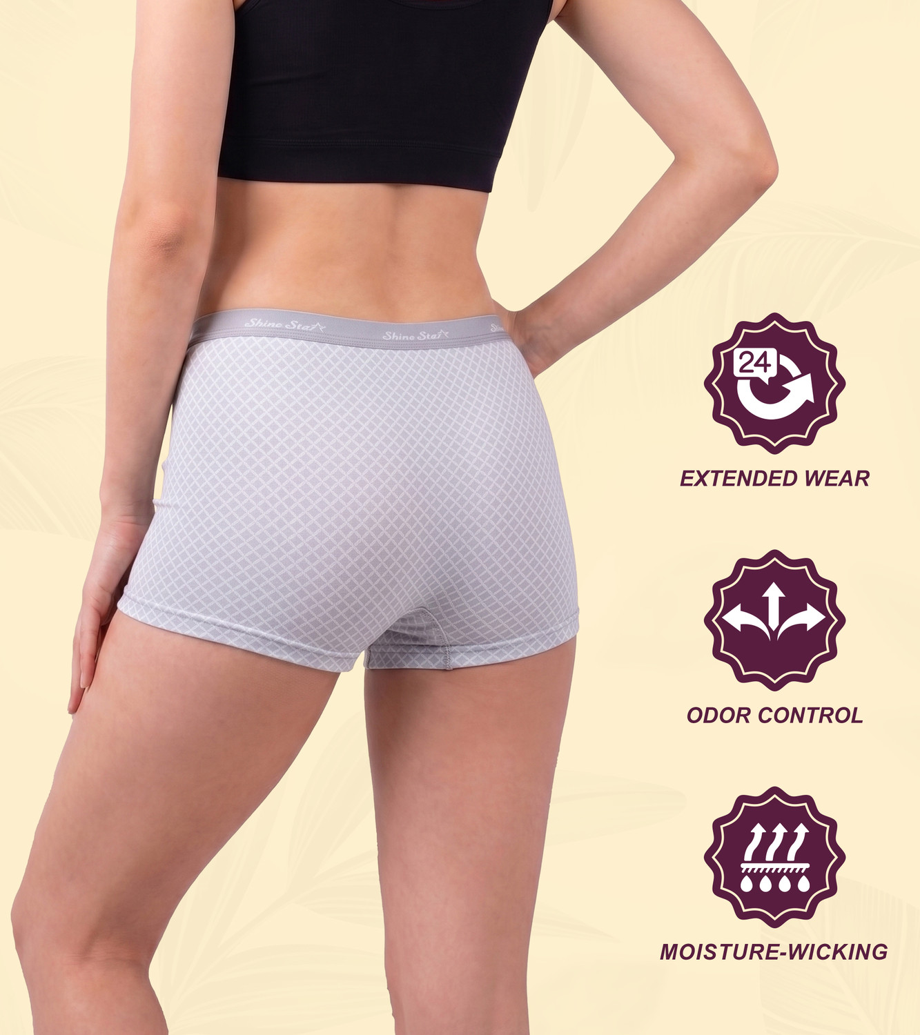 Image of SHINE STAR Women Boy Short Multicolor Panty