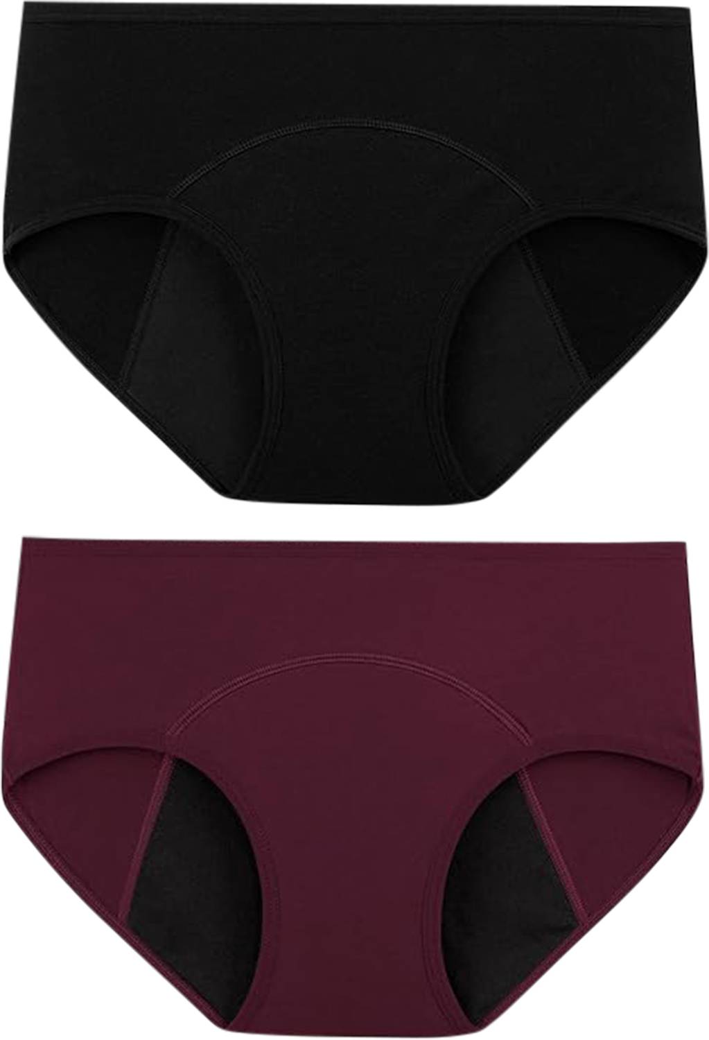 UMMISS Pack of 2 Women Periods Black, Maroon Panty