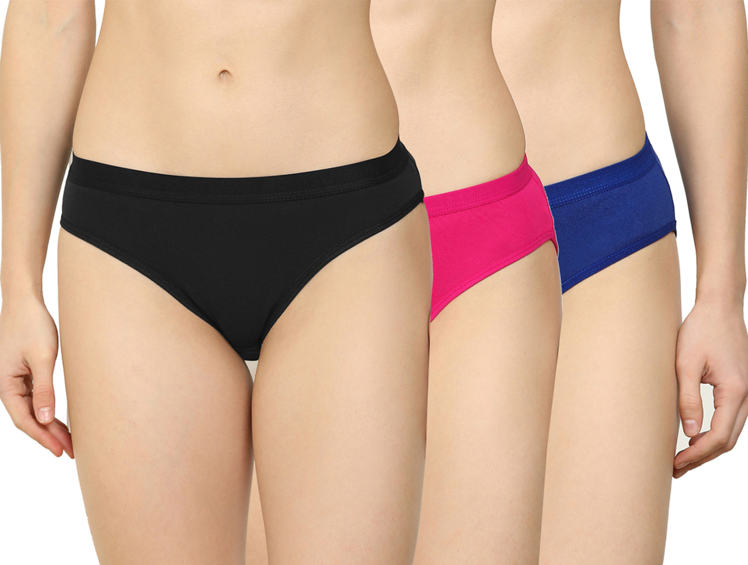 Image of PIBU Women Hipster Black, Pink, Blue Panty
