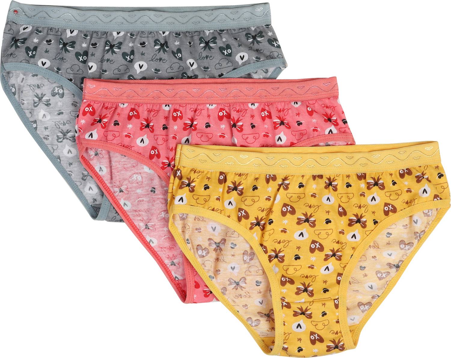 ANSARI HOSIERY Women Hipster Pink, Yellow, Grey Panty