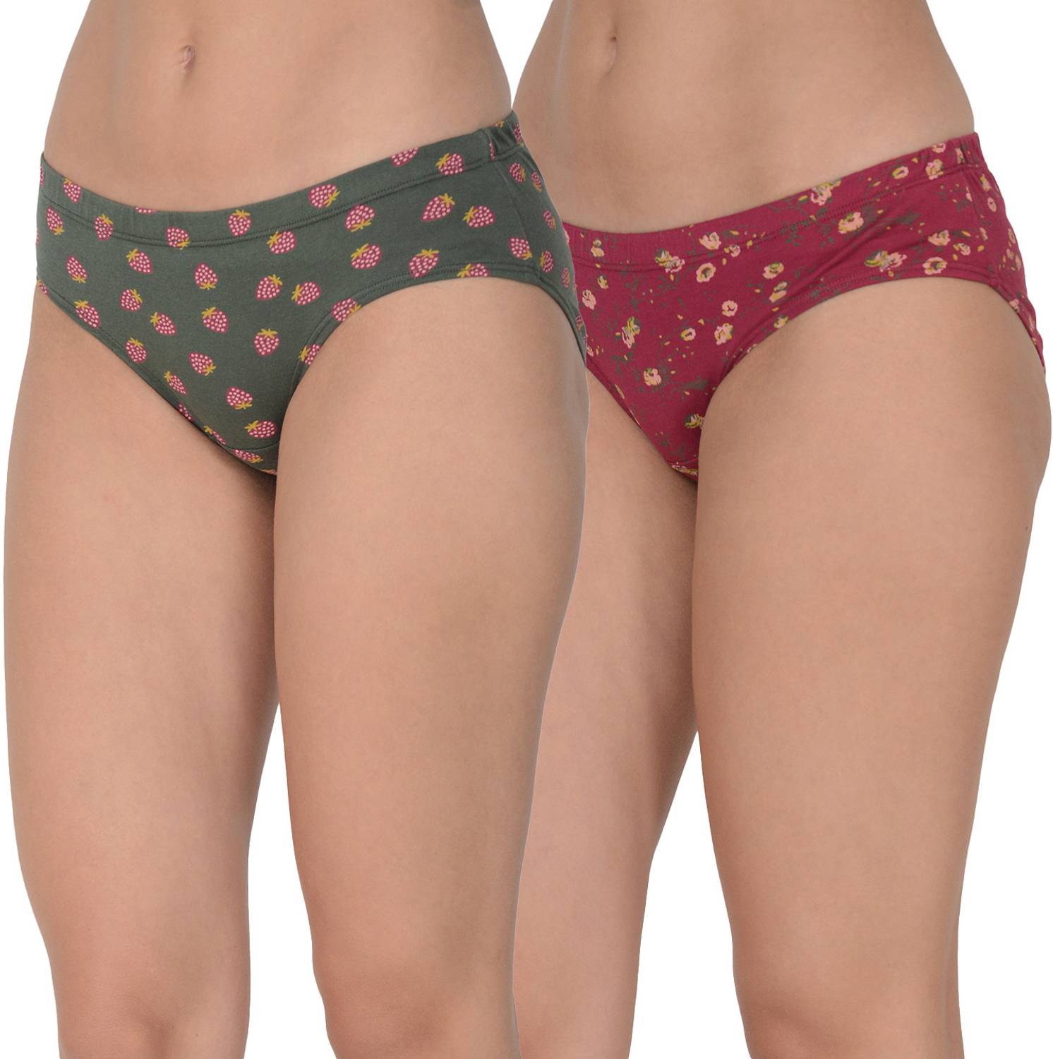 Amosio Women Hipster Green, Maroon Panty