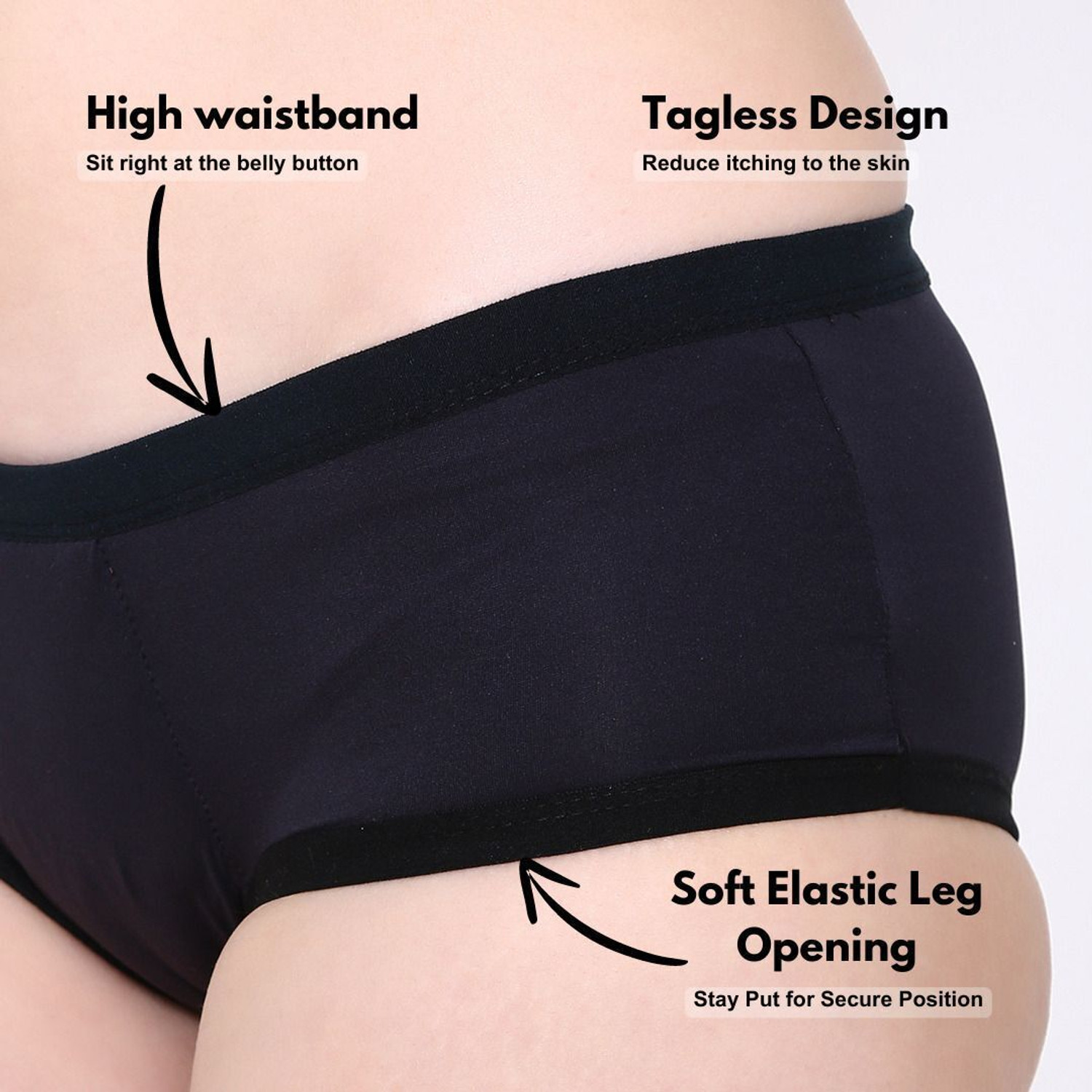 Image of CareDone Women Periods Black Panty