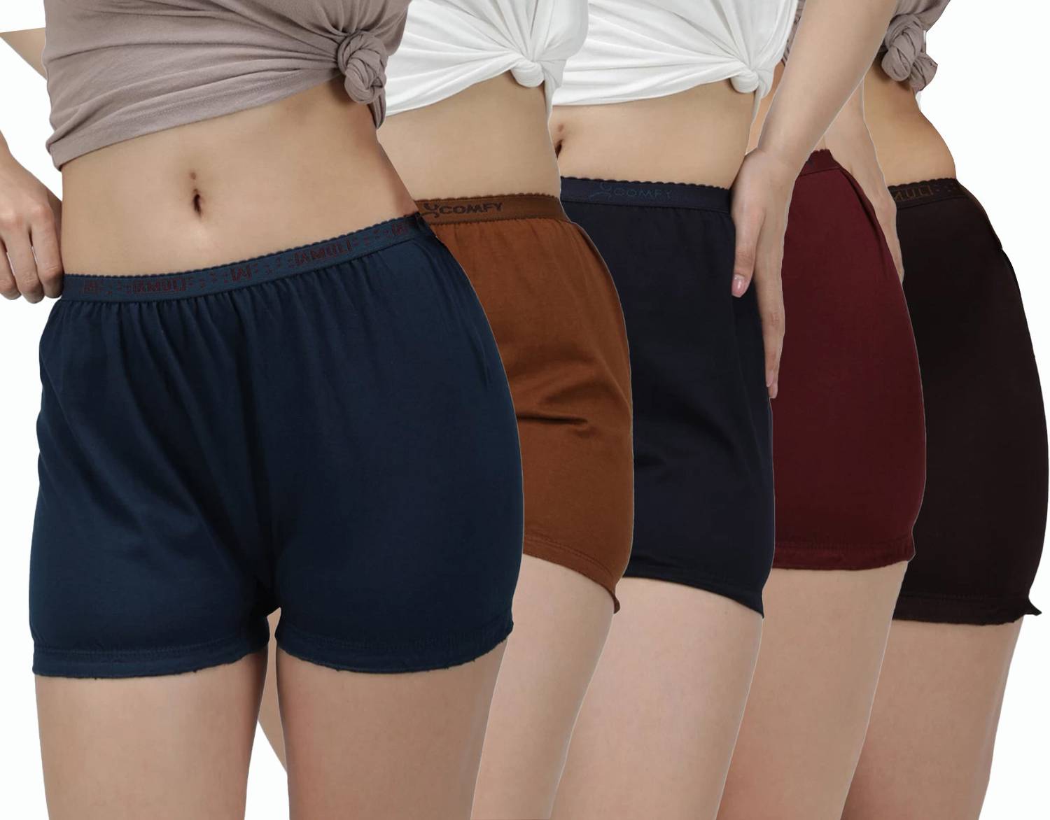 AMUL COMFY Women Boy Short Multicolor Panty