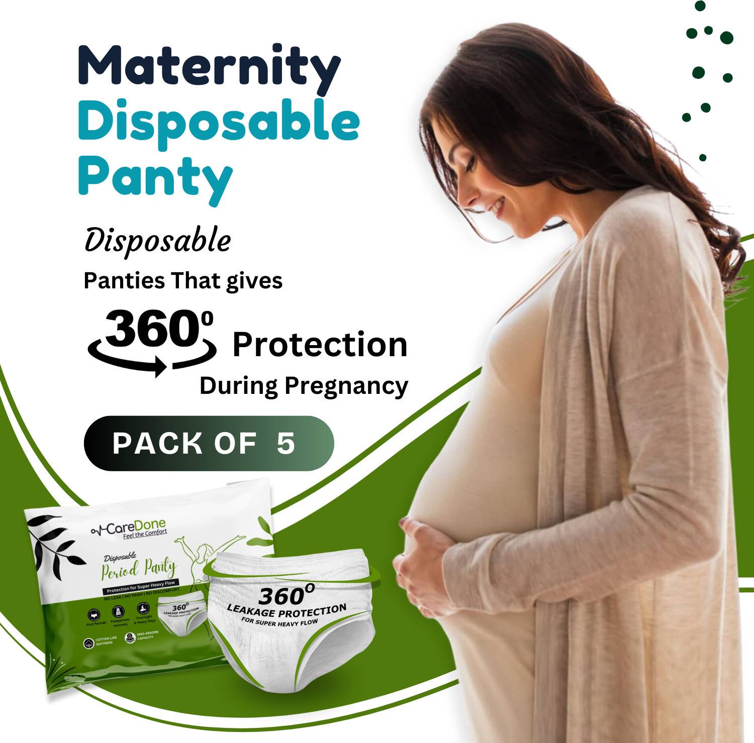 CareDone Women Disposable White Panty