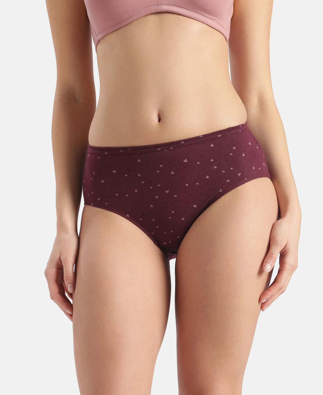 Image of JOCKEY 1406 High Coverage Super Combed Cotton Women Hipster Multicolor Panty